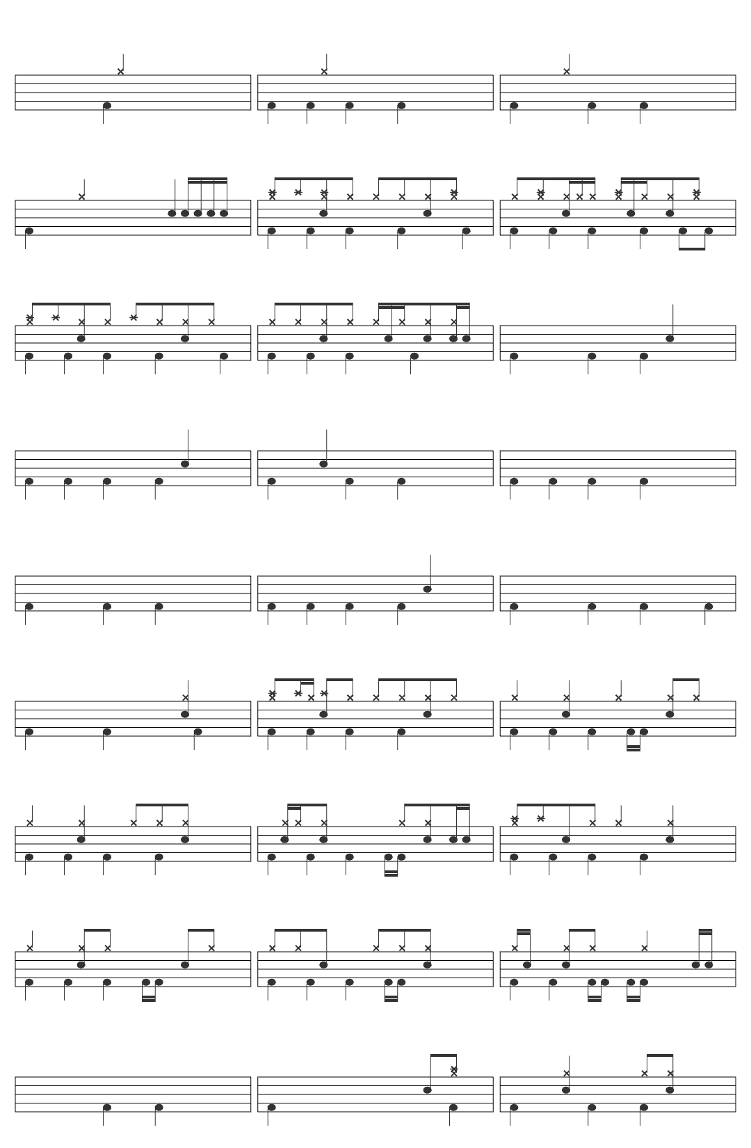 DaBaby Youngboy Never Broke Again Little to A Lot [Official Audio] drum sheet