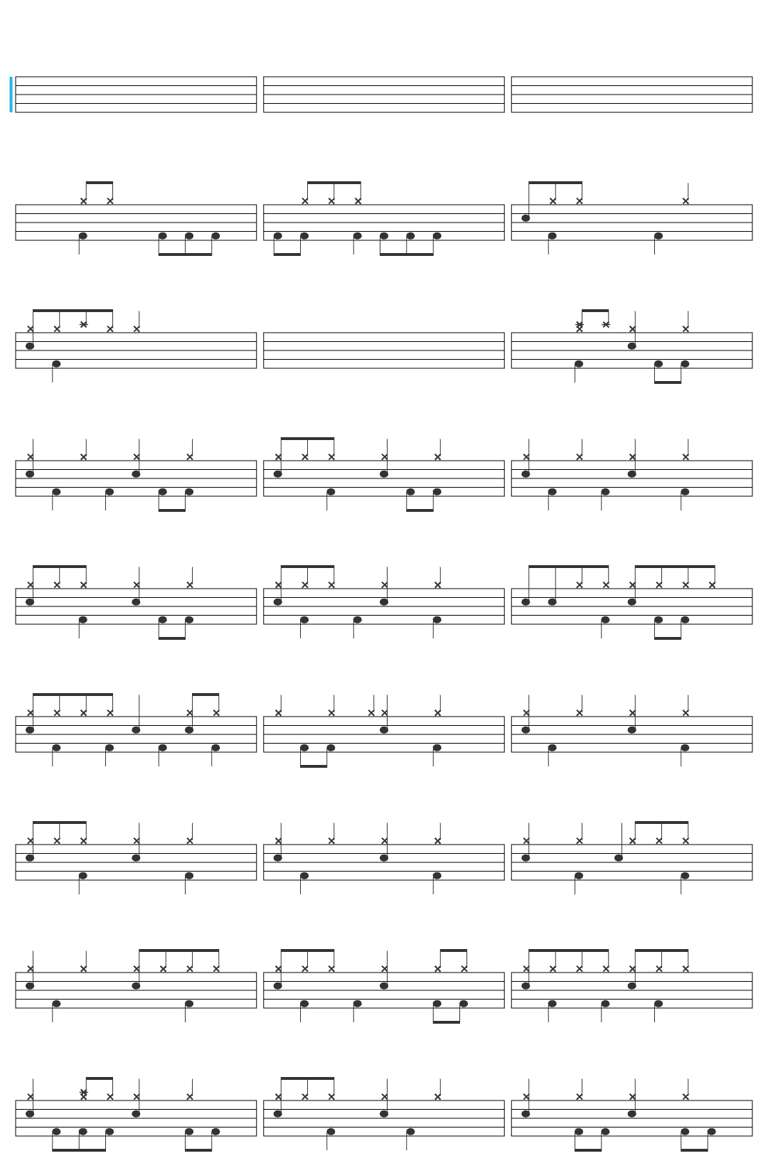 Cochren Co. As For Me And My House drum sheet