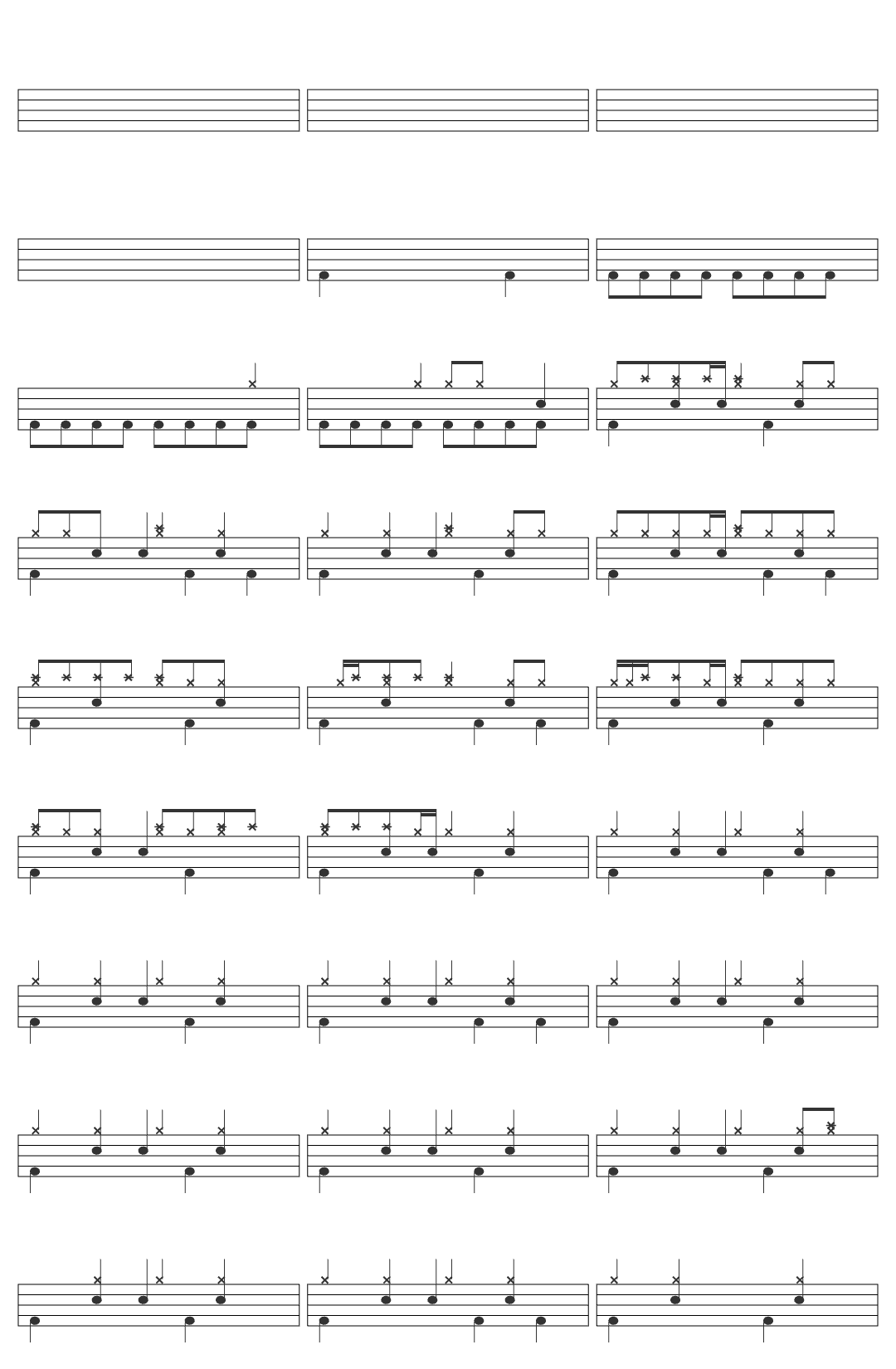 Ron Gallo Young Lady, You're Scaring Me drum sheet