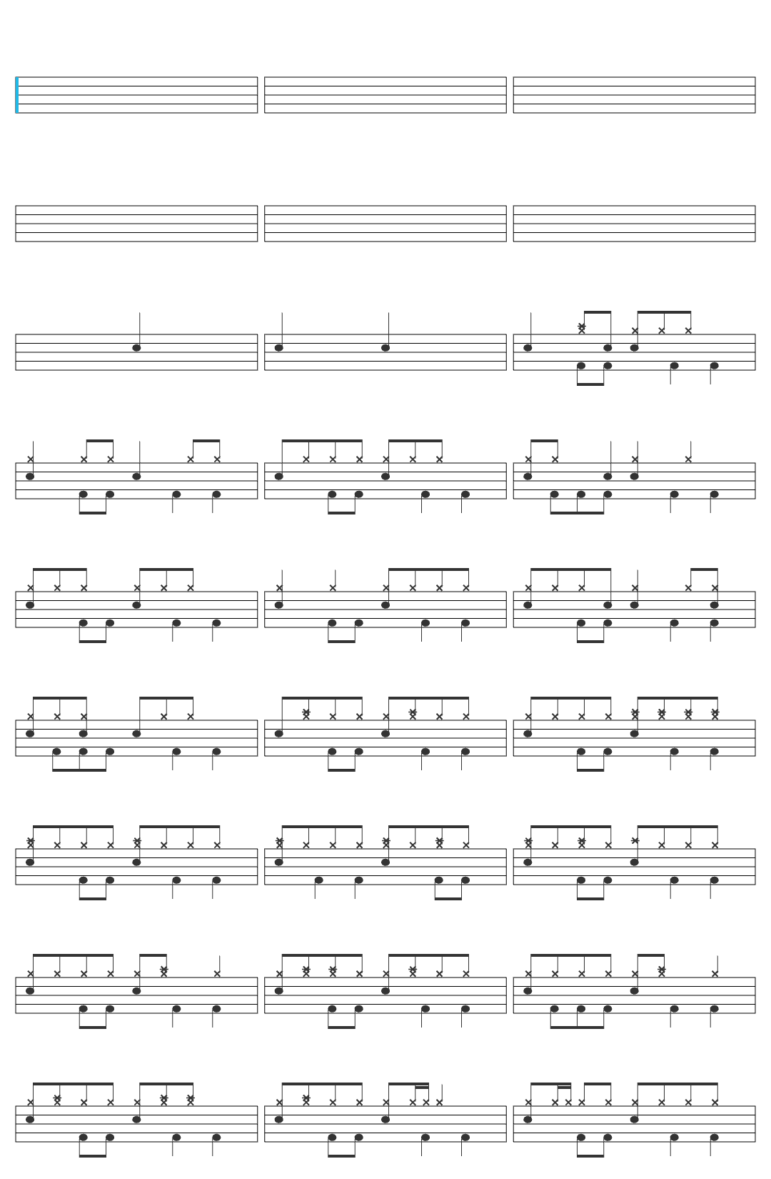 Kanye West 24-v38 drum sheet