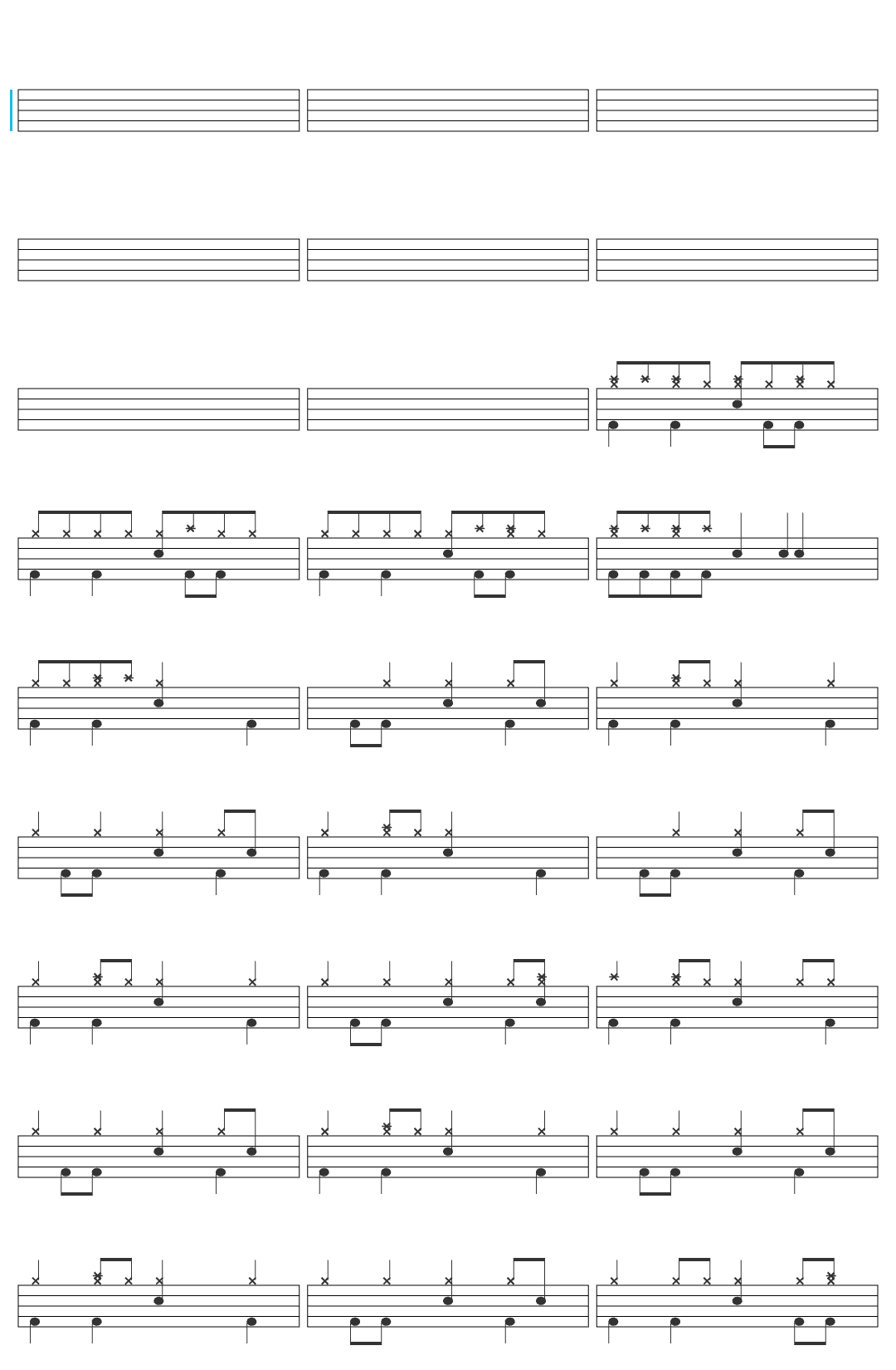 311 311 - Beautiful Disaster (Bonus) drum sheet