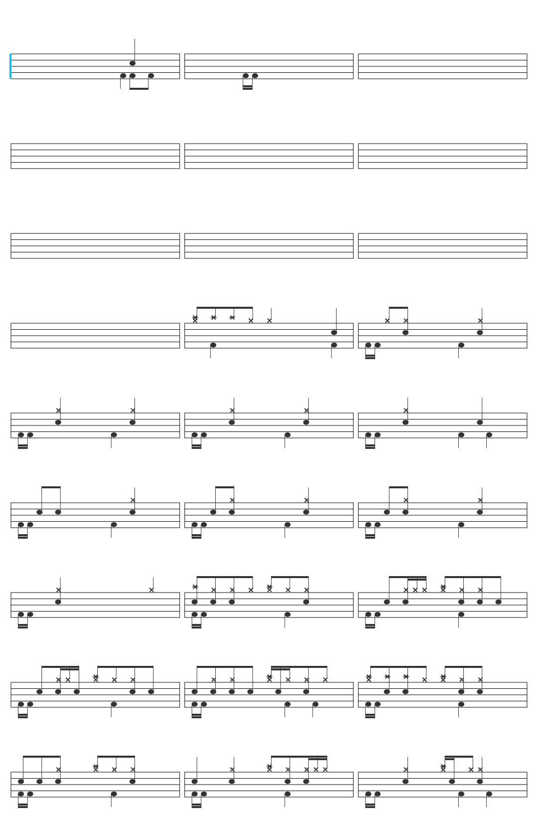 Housefires Seek First drum sheet