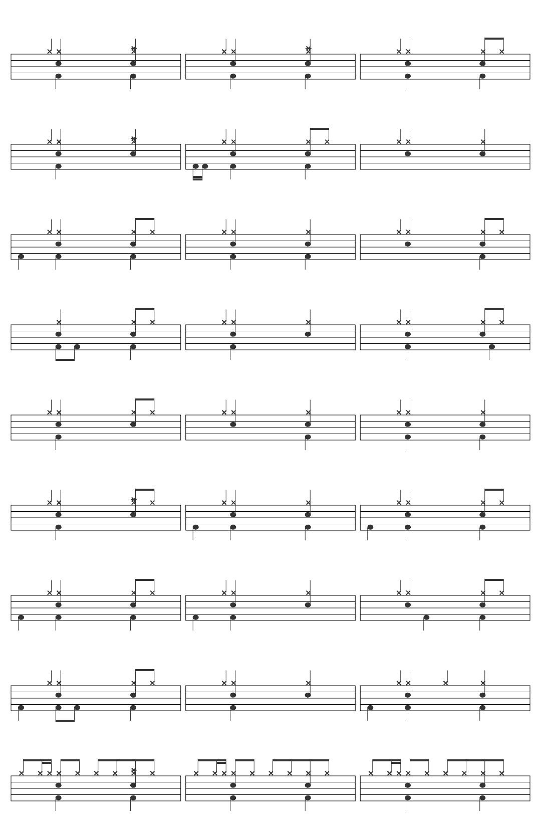 Cali Swag District Teach Me How To Dougie drum sheet