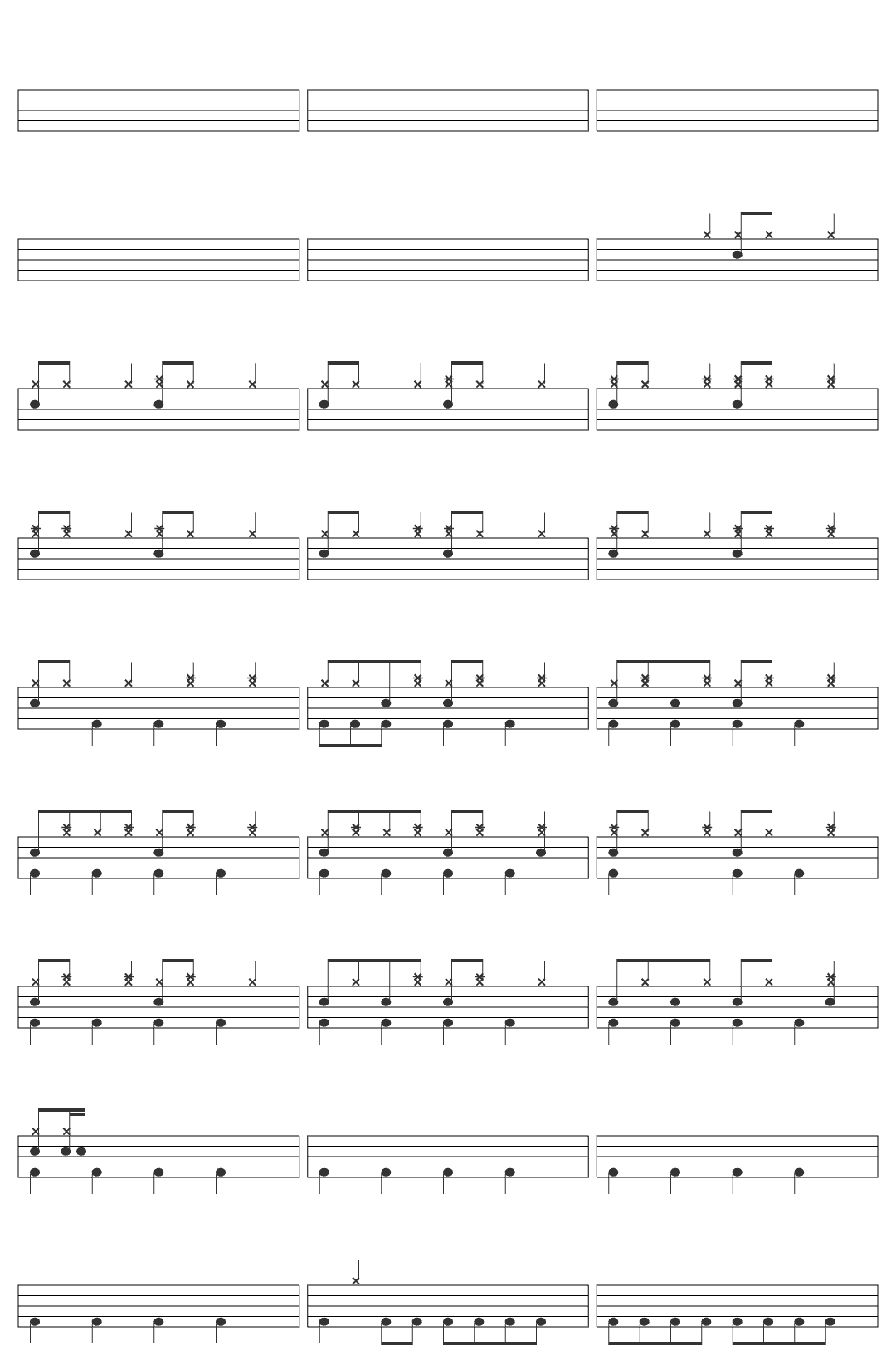 tripleS Colorful drum sheet