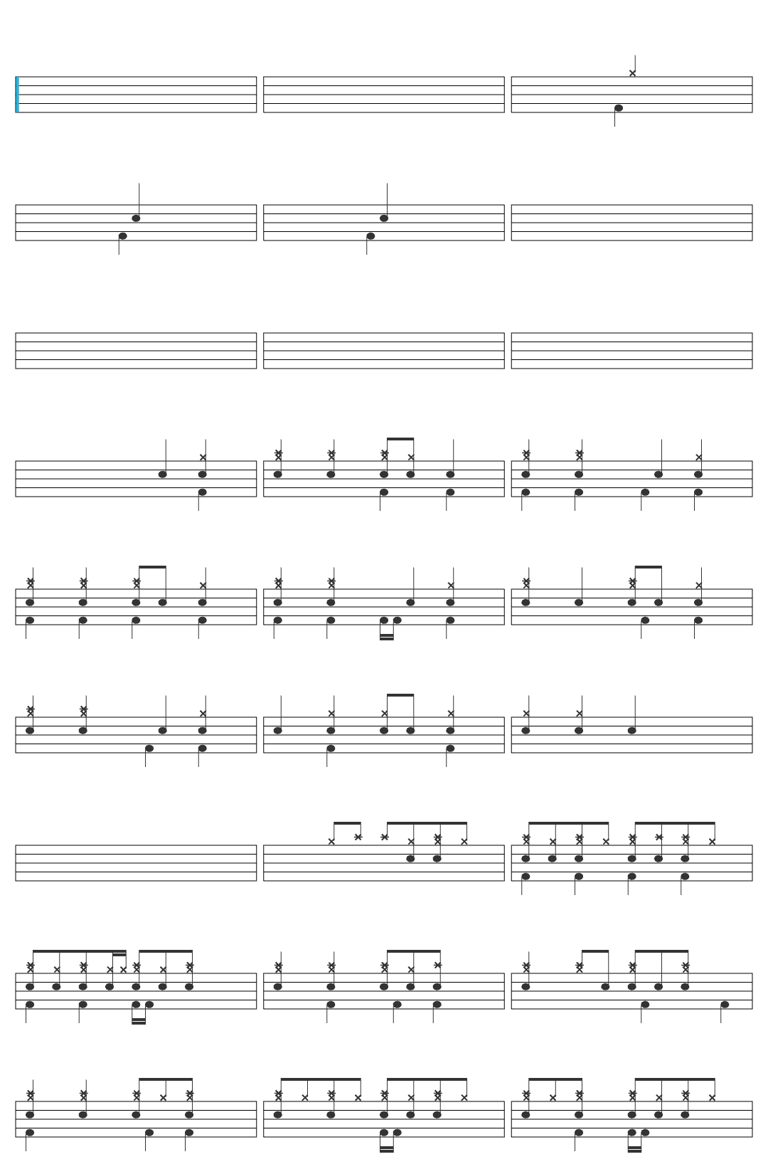 ghozx AGUS FUNK drum sheet