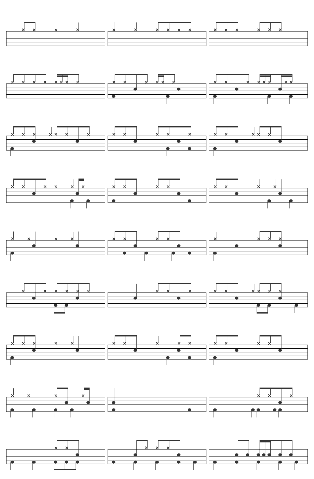 Elvis Presley Way Down-v3 drum sheet