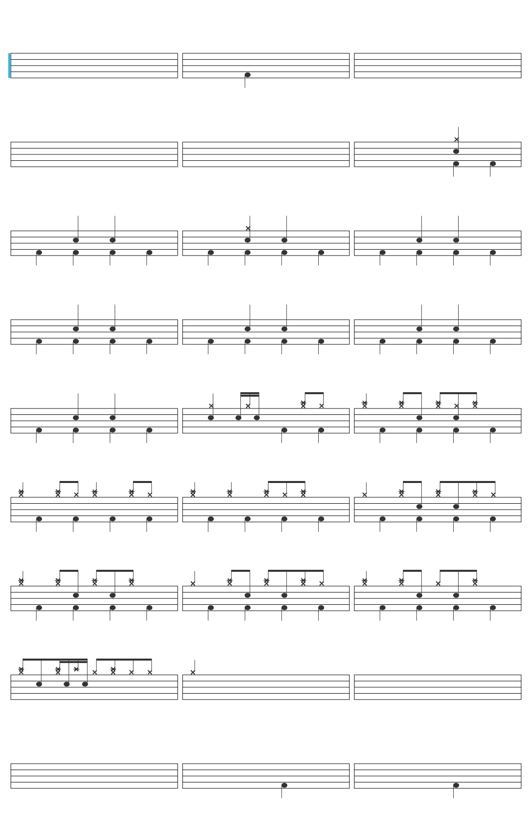 ATLXS MONTAGEM VIDA - Slowed drum sheet