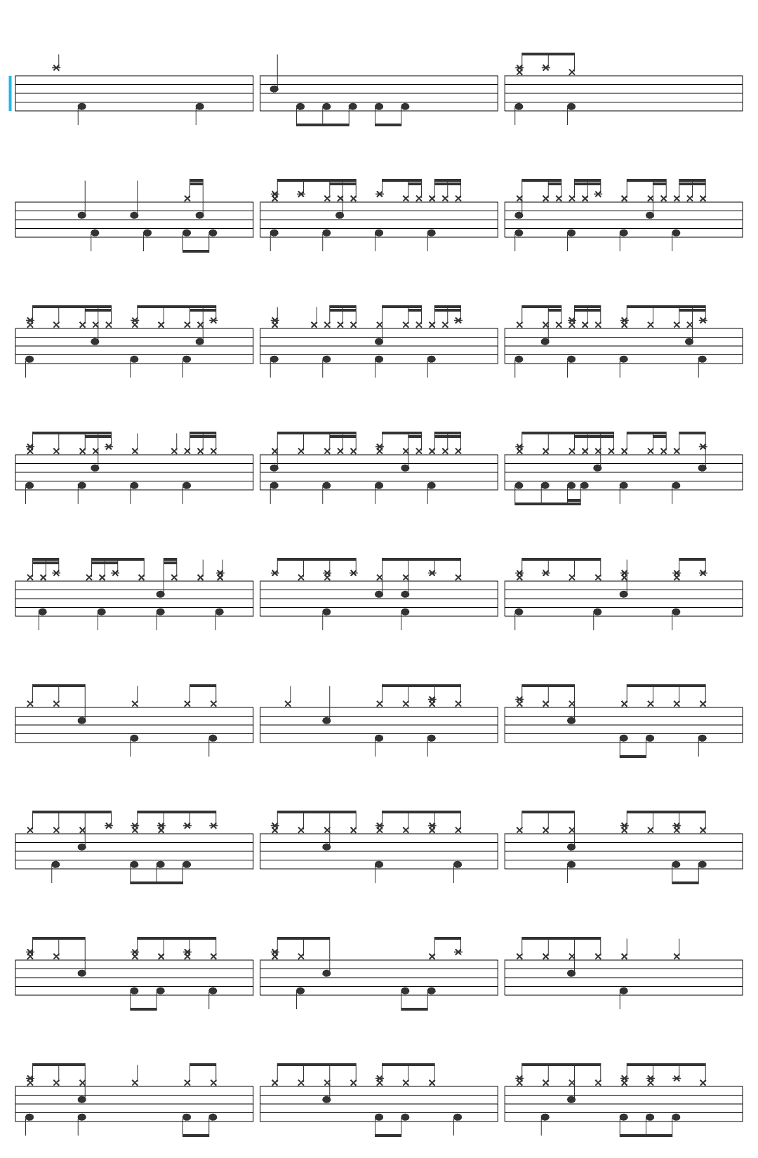 Whitechapel Without Us drum sheet