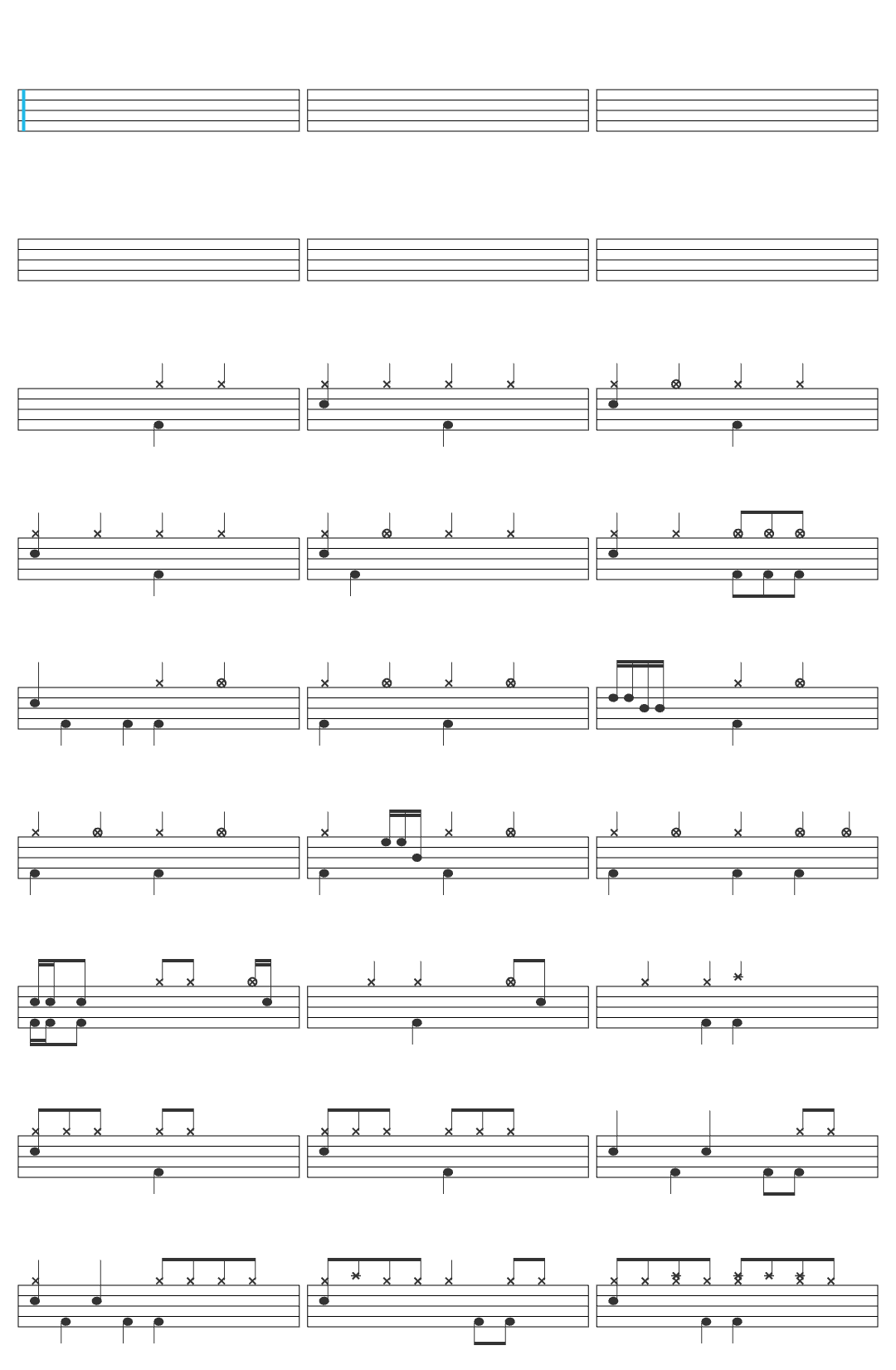 Angel fail better, heal faster - Big Brother drum sheet