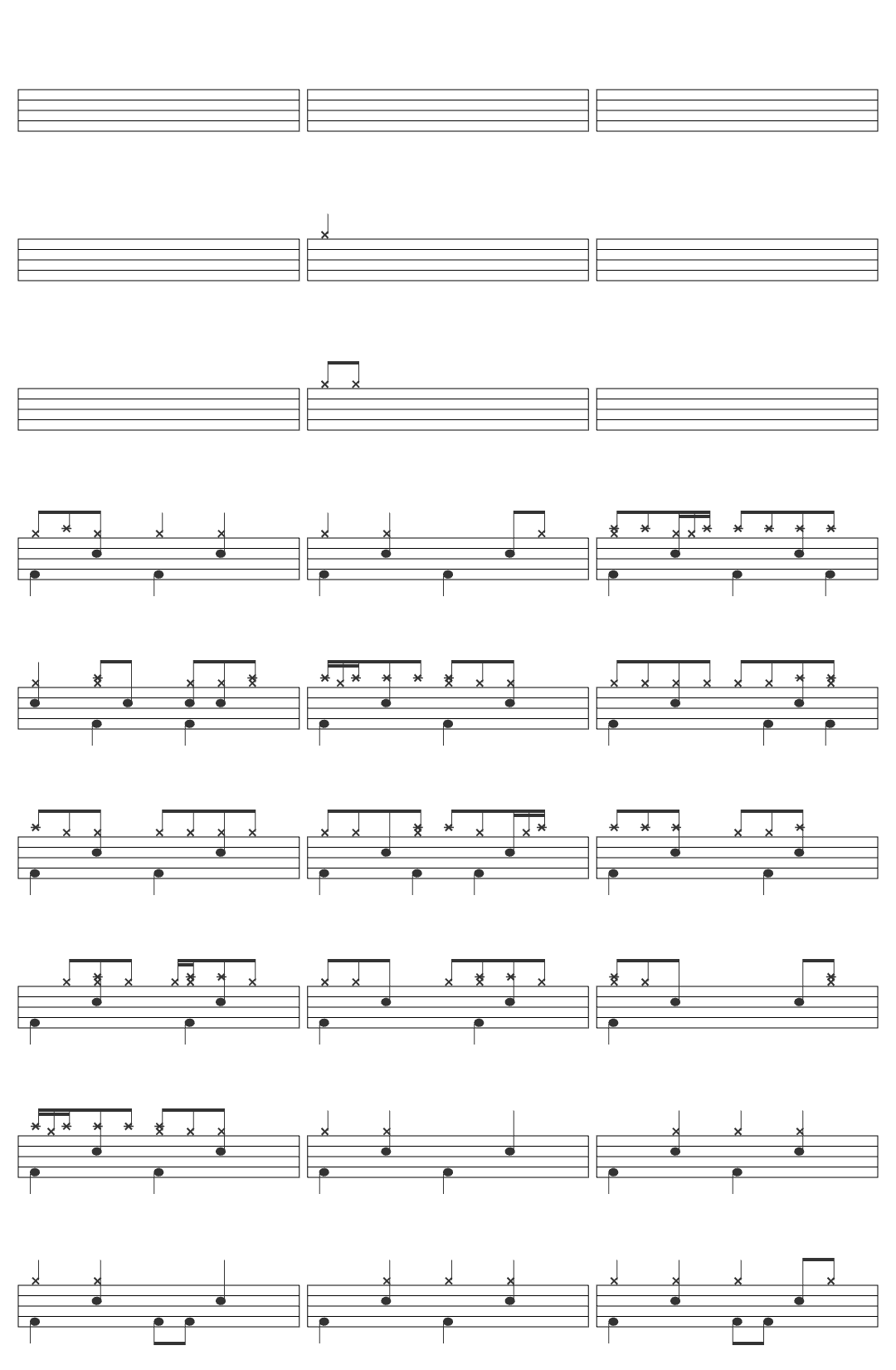 El Estepario Siberiano BLINDING LIGHTS - THE WEEKND | DRUM COVER. drum sheet