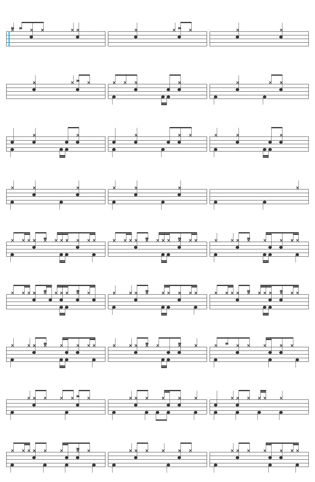 Beat Cracker Coldplay - Hymn For The Weekend (Lyrics) drum sheet