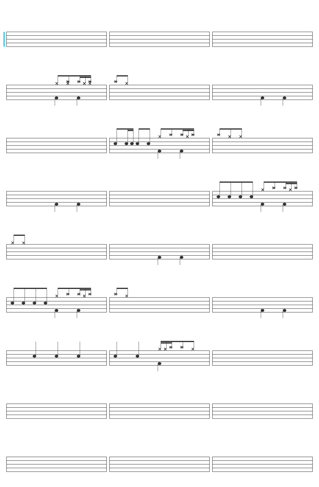 JAY-Z Jay Z and Linkin Park - Numb & Encore Remix drum sheet