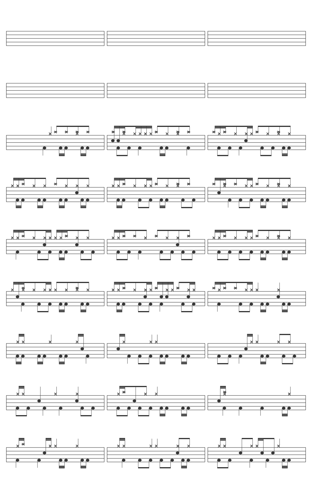 Nuclear Blast Records MESHUGGAH - Bleed (OFFICIAL MUSIC VIDEO) drum sheet