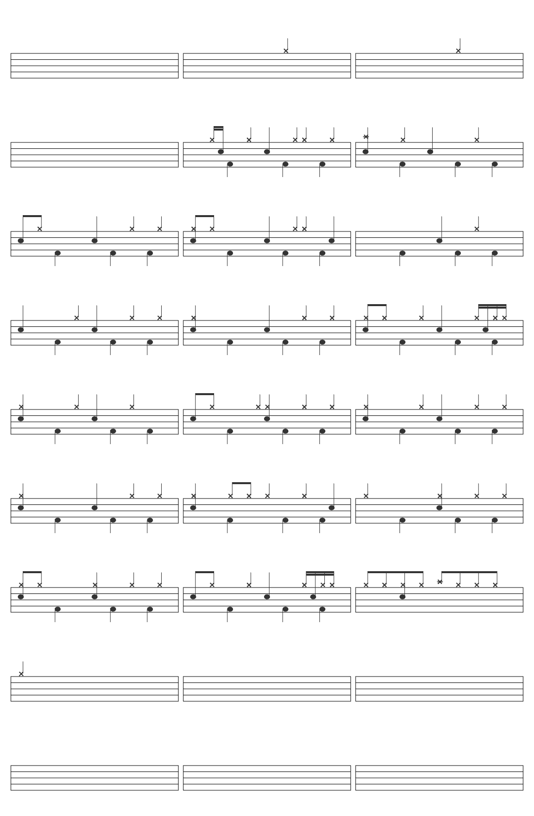 7th Heaven Katy Perry - Firework (Lyrics) drum sheet