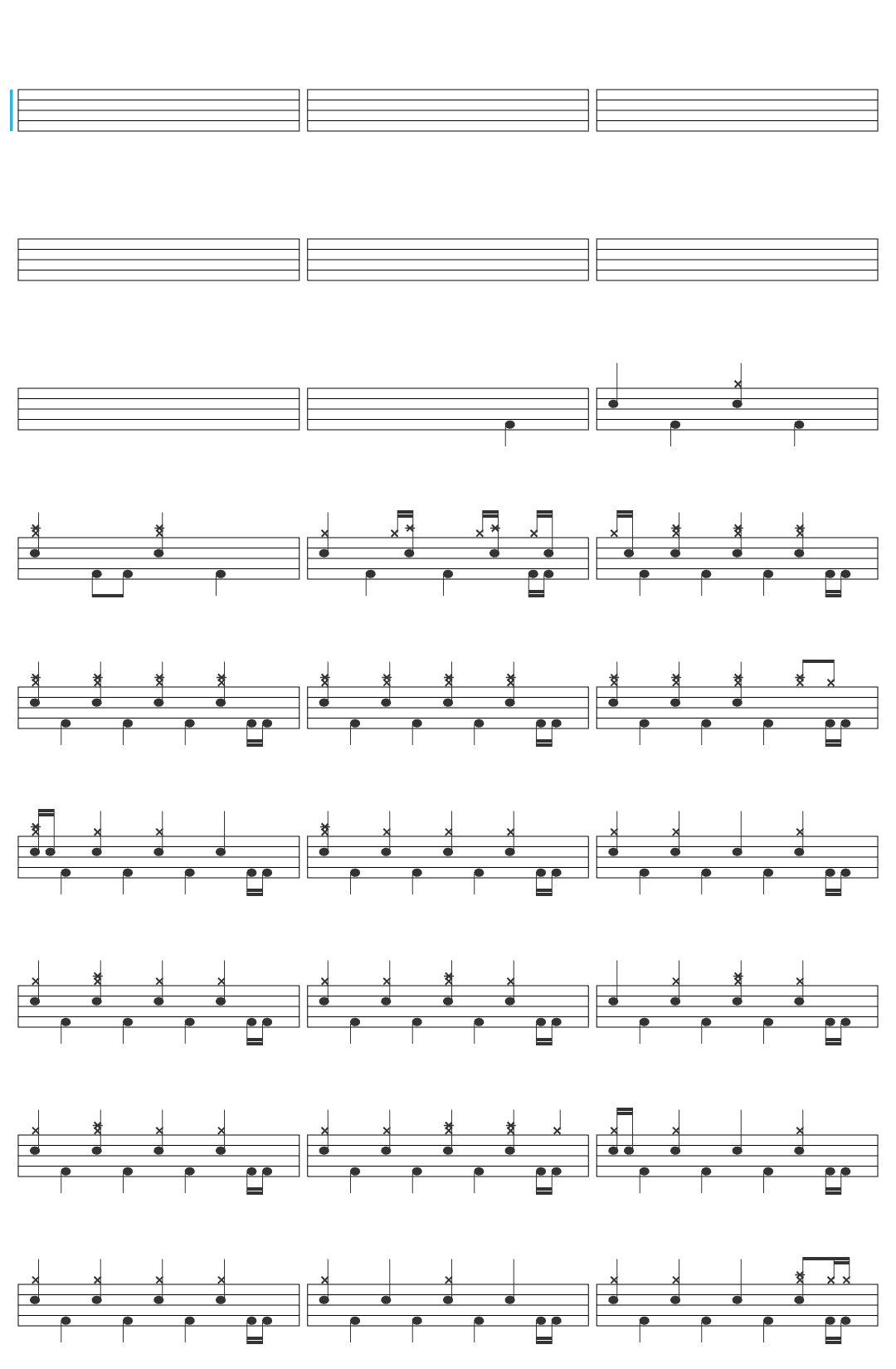7clouds The Weeknd - Blinding Lights (Lyrics)-v2 drum sheet