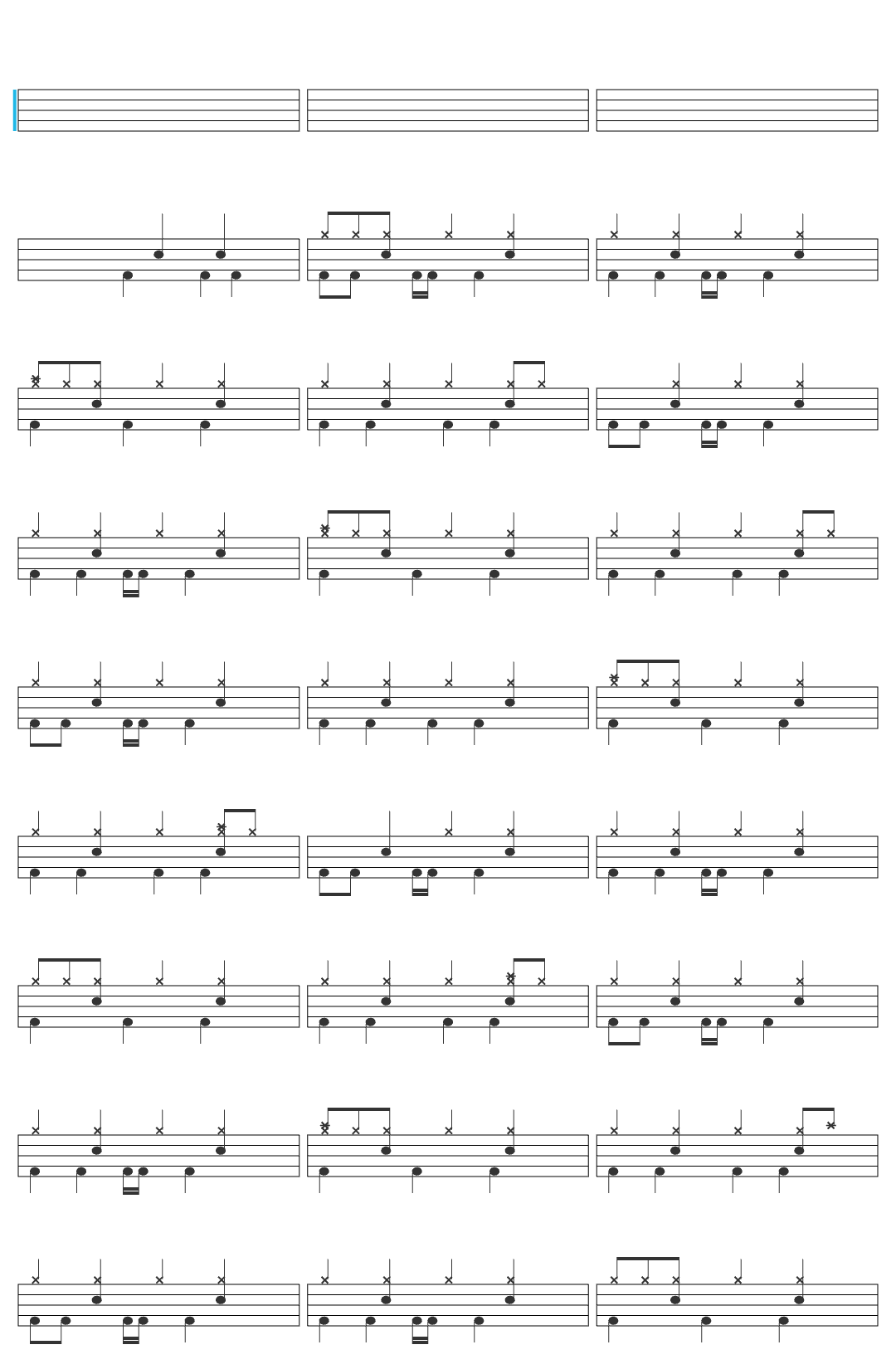 Creed Creed - One drum sheet