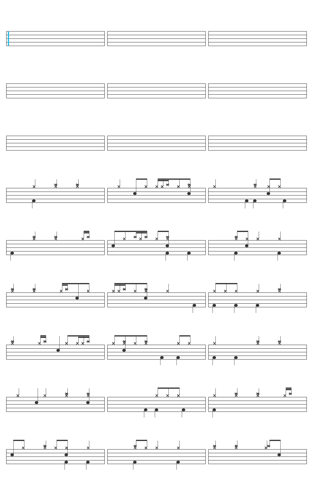 Heart On Ice Rod Wave Lyrics drum sheet