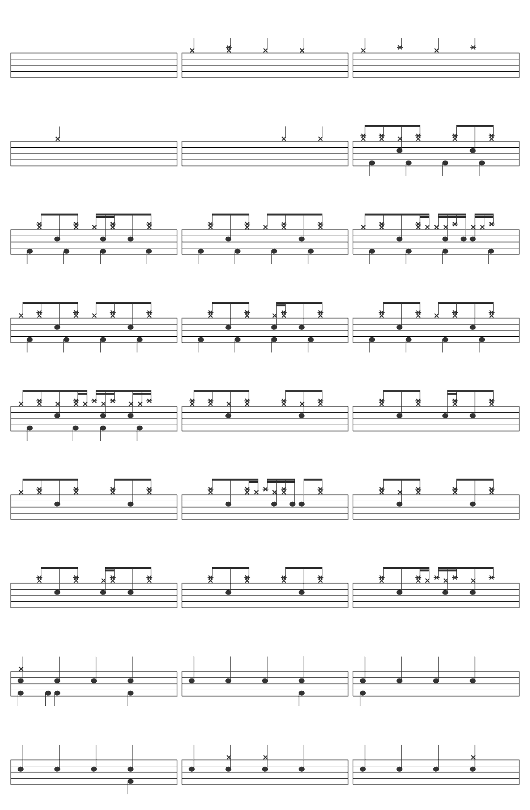 Coldplay Viva la Vida-v2 drum sheet