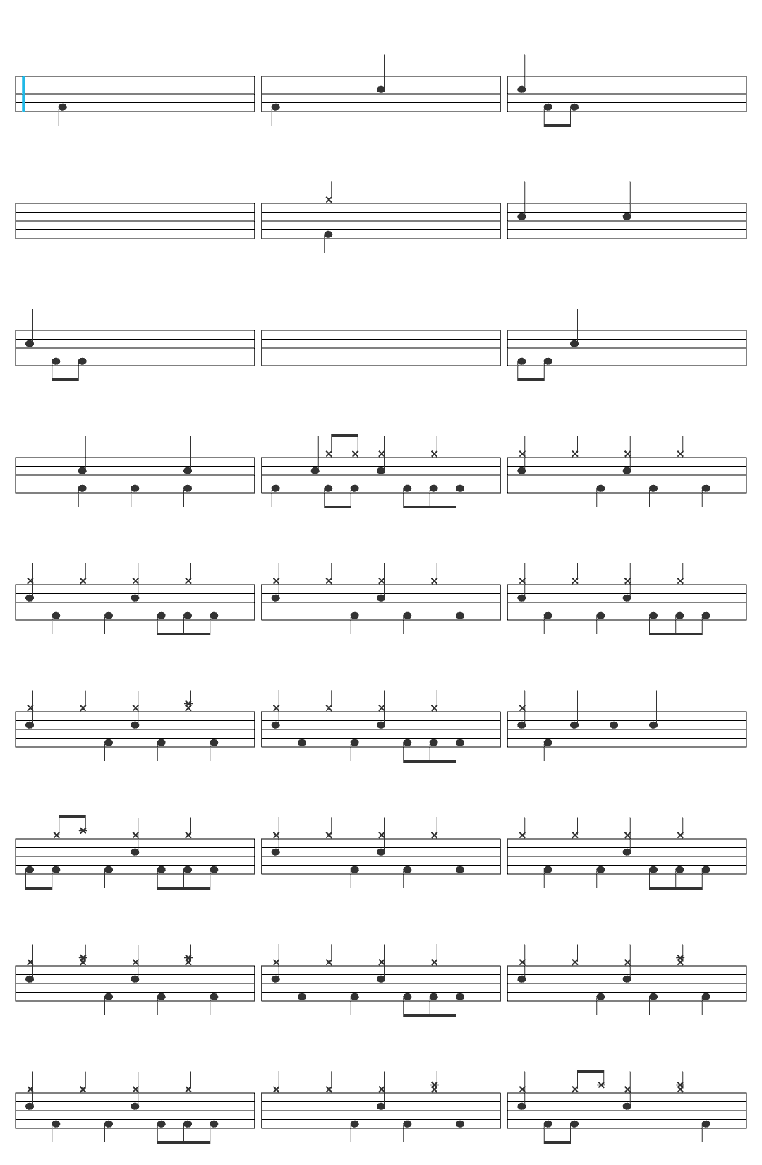 Cartel The Fortunate drum sheet