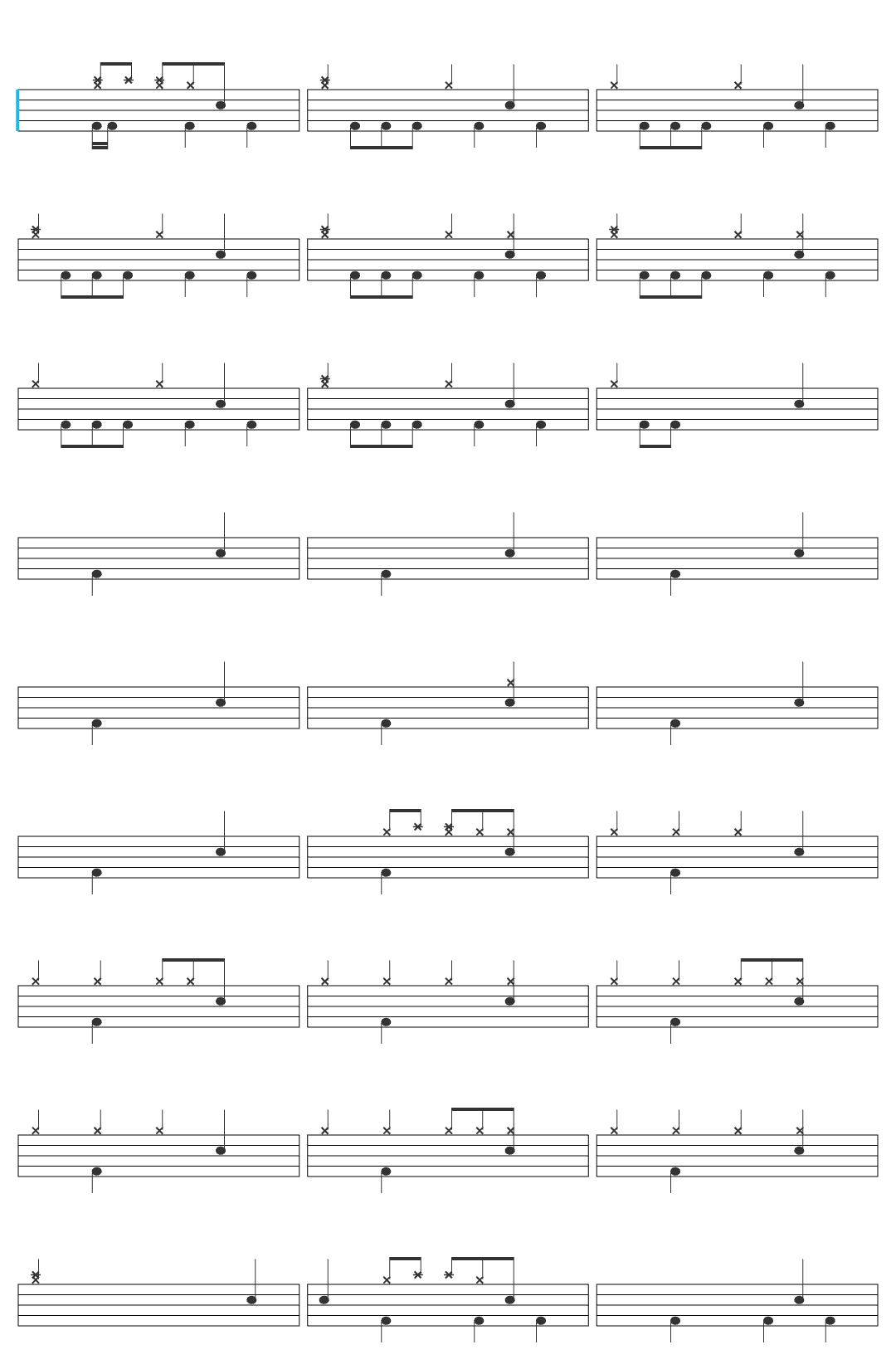 Melissa Ouimet Personne ne pourra m'arrêter drum sheet