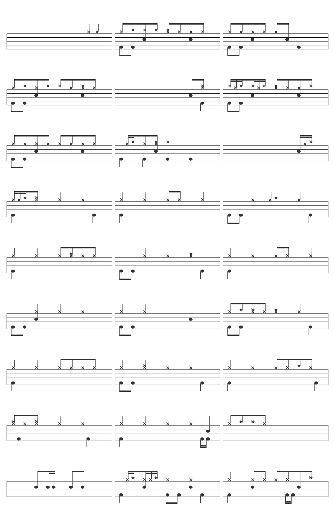 Marina Lima - Versão Banda Viva a Noite Uma Noite e Meia drum sheet