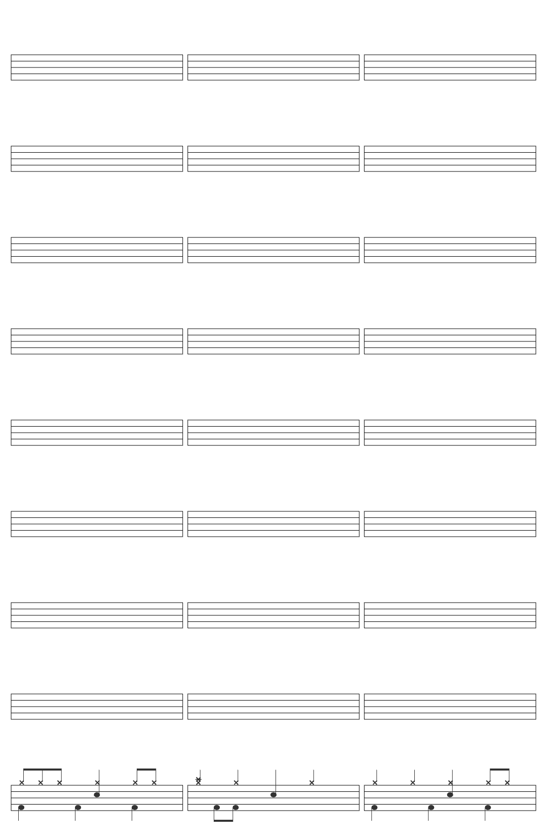 Audioslave Shadow on the Sun drum sheet