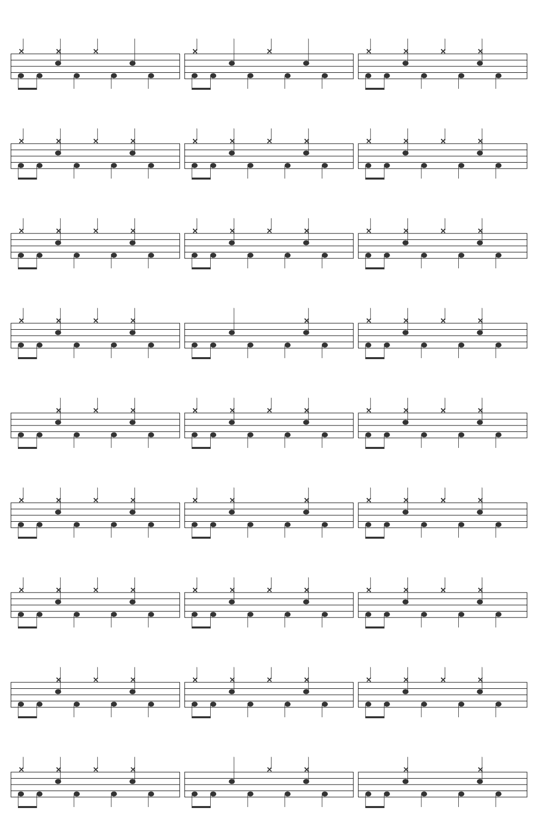 Afterhours Ballata Per La Mia Piccola Iena - Remastered 2025 drum sheet