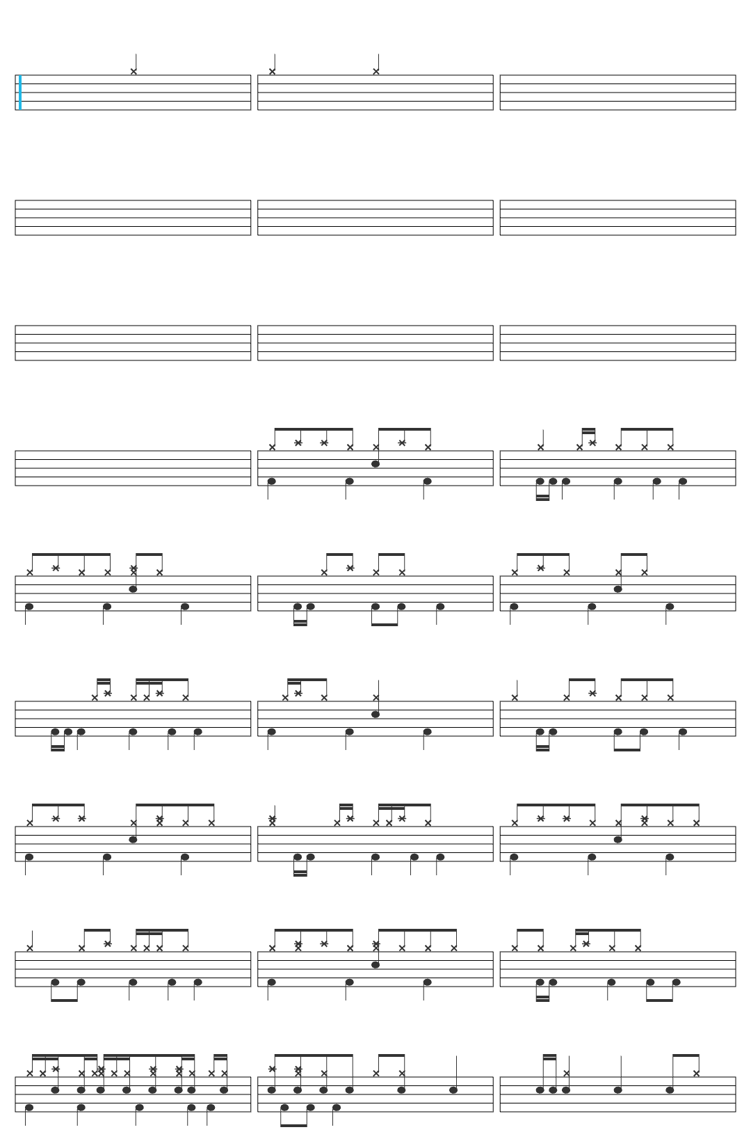 Dennis Lloyd Wild West - Official Audio drum sheet