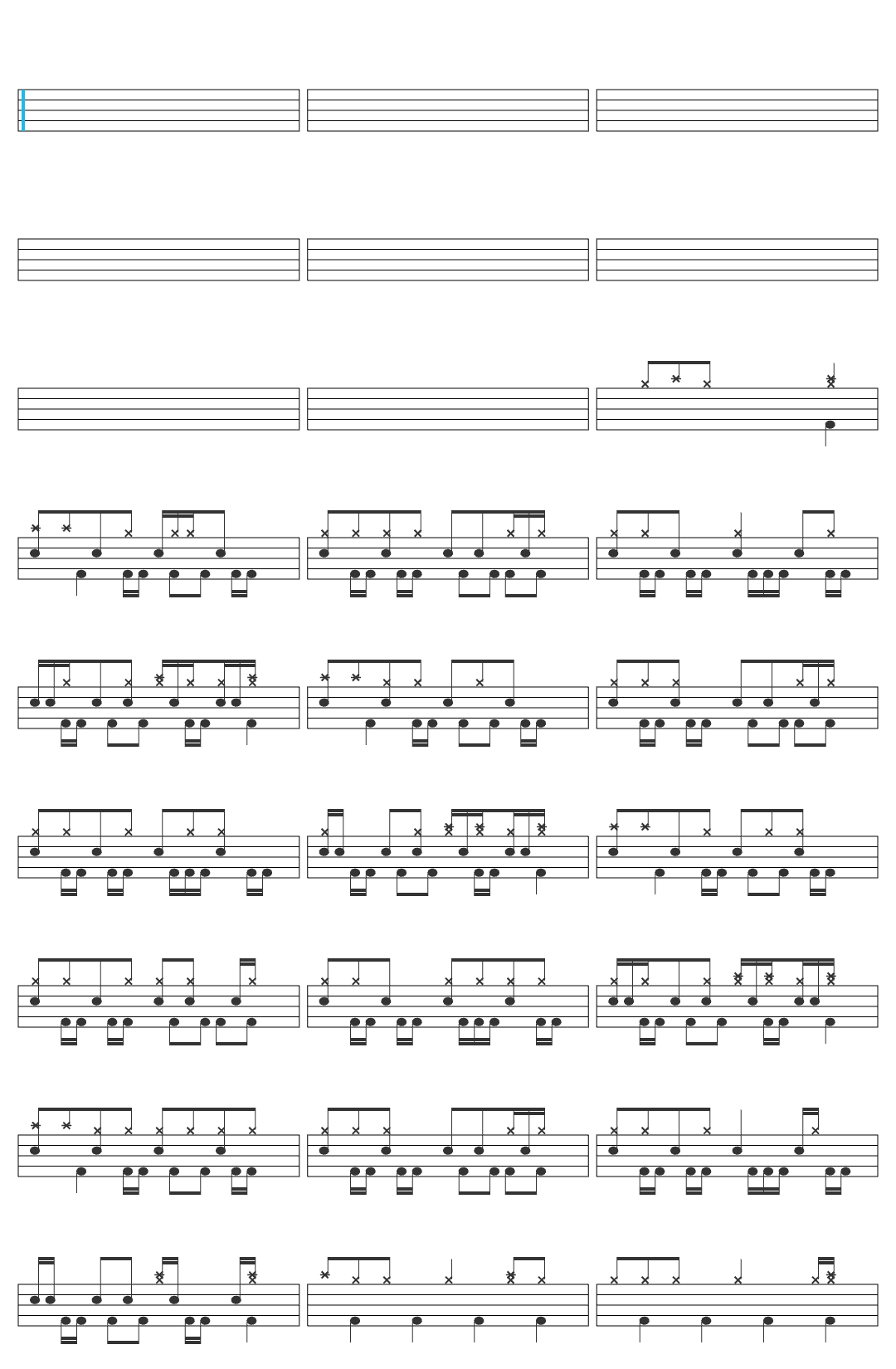 Lightwolf  Final battle  drum sheet