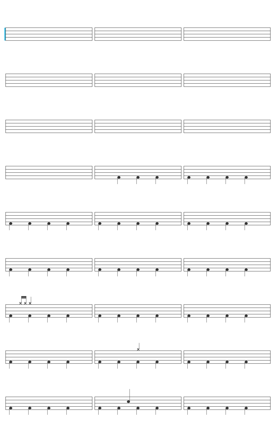 Siloé Reza por Mi drum sheet