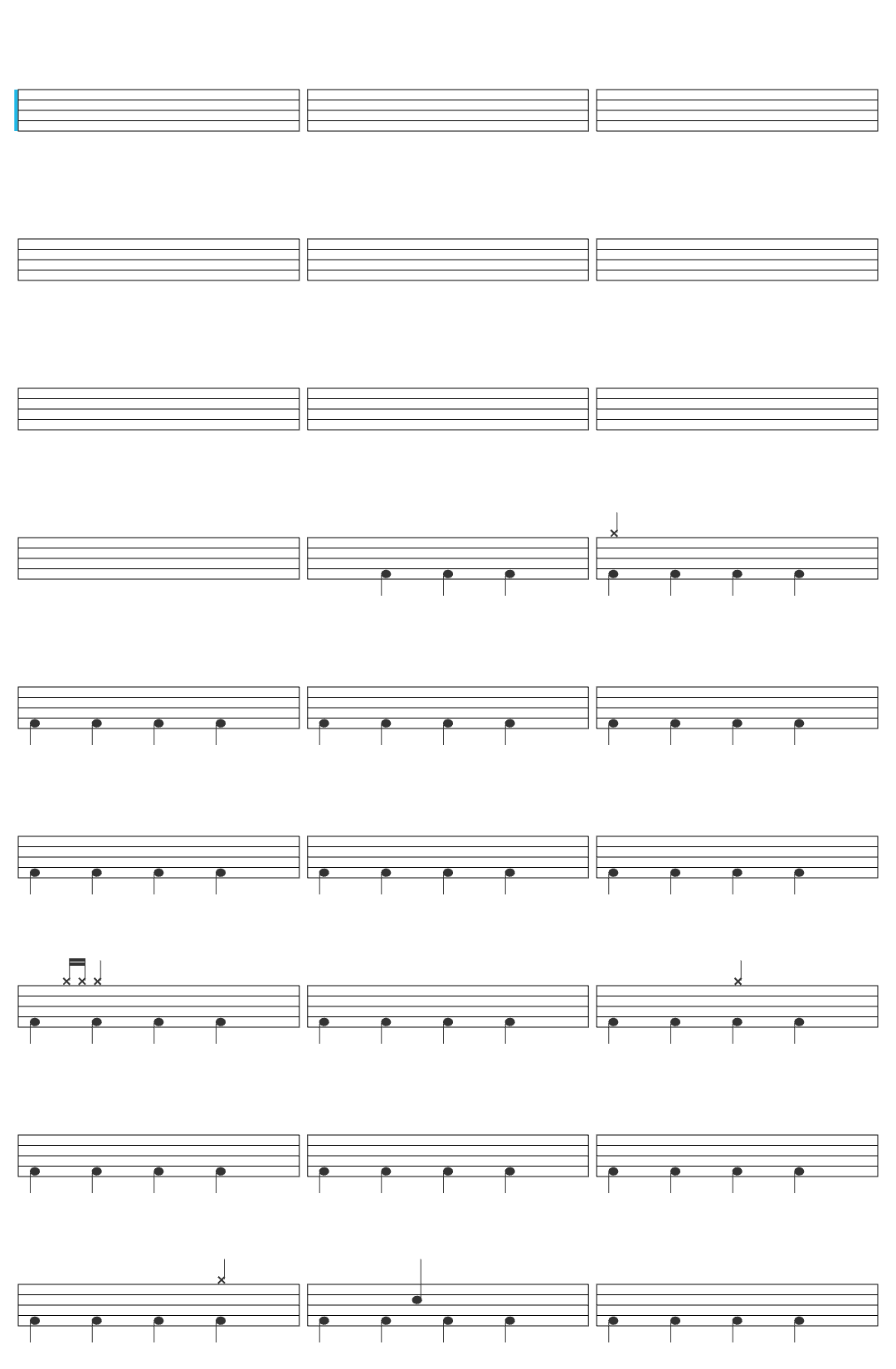Siloé Reza por Mi-v2 drum sheet