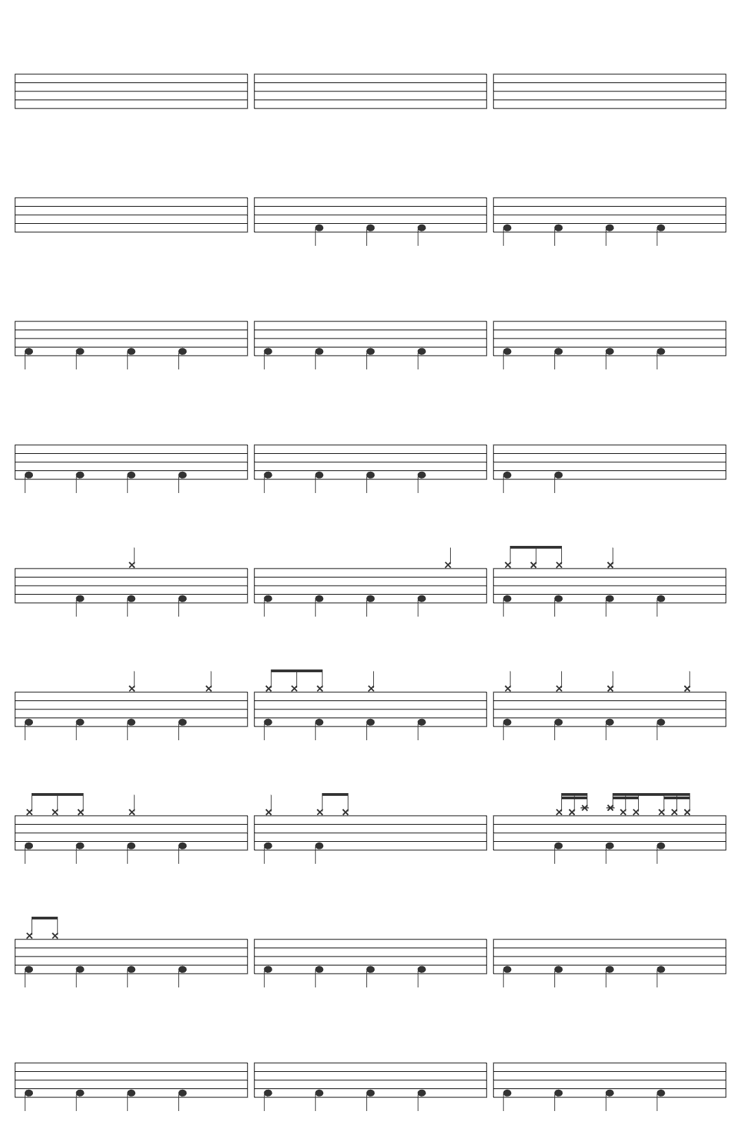 Siloé Si Me Necesitas, Llámame drum sheet