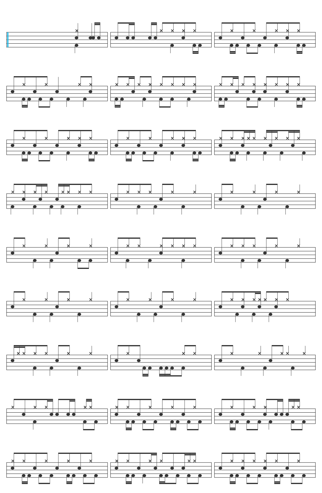 test Test-v10 drum sheet