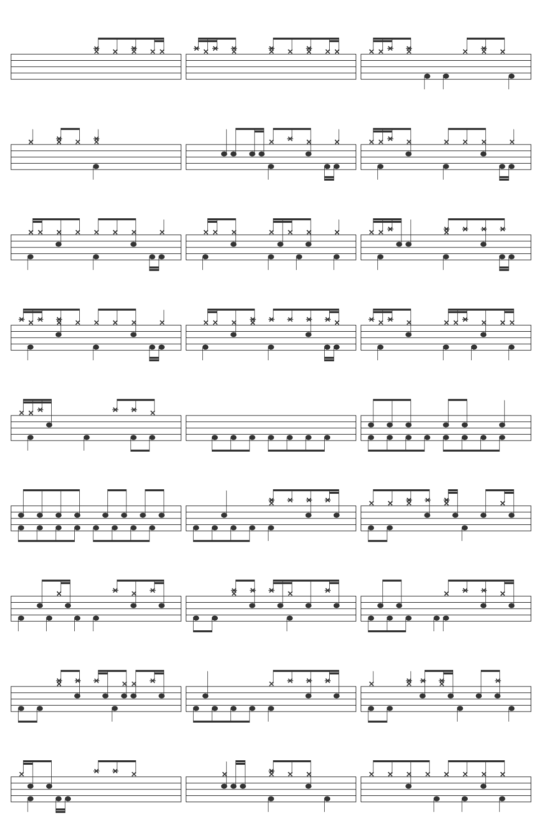 Habitants One Self drum sheet