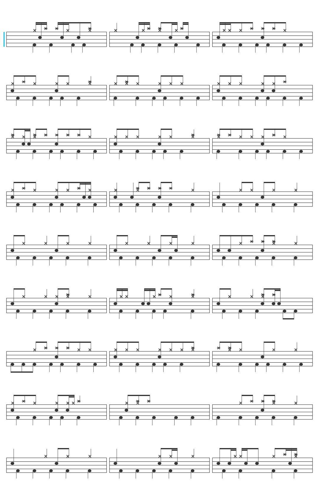 ツミキ NOMELON NOLEMON リコレクションエンドロウル / recollection endroll - miku [オリジナル] drum sheet