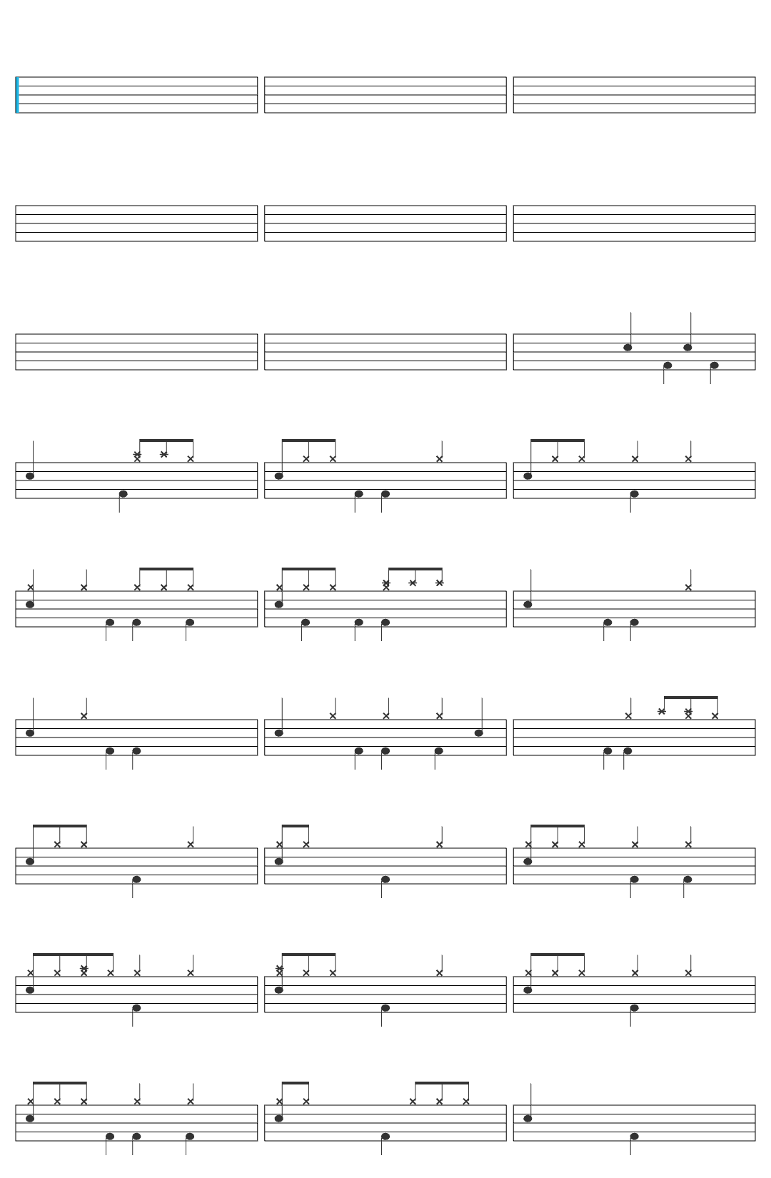 Hotspace Stars Guns N' Roses   Knockin' On Heaven's Door (videoclip) HD drum sheet