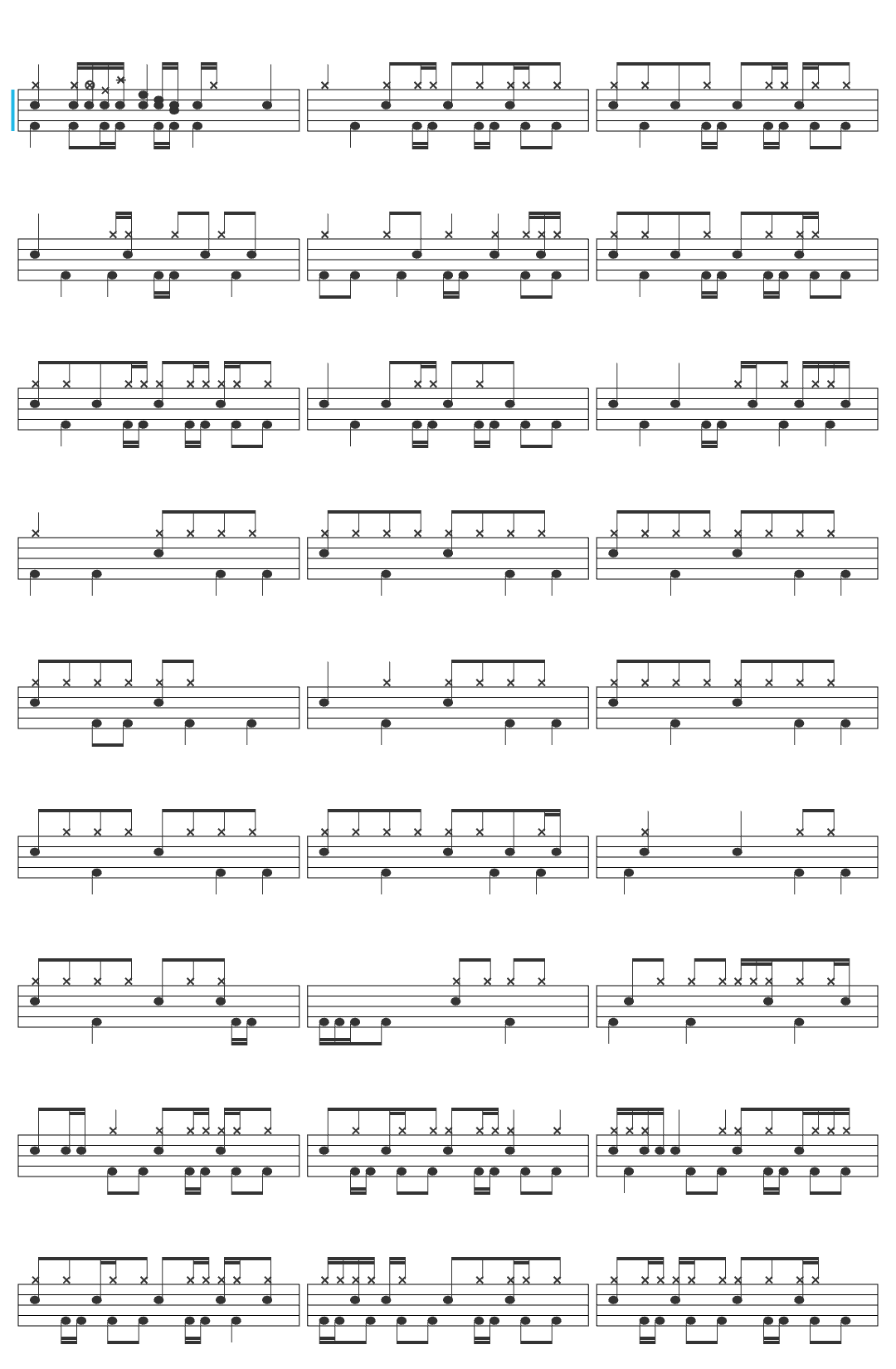 Wohnraumhelden Neues Projekt drum sheet