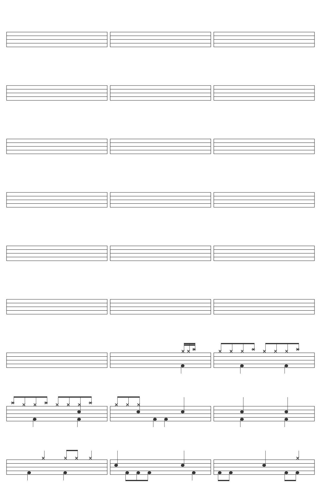 Queen Queen - We Are The Champions drum sheet
