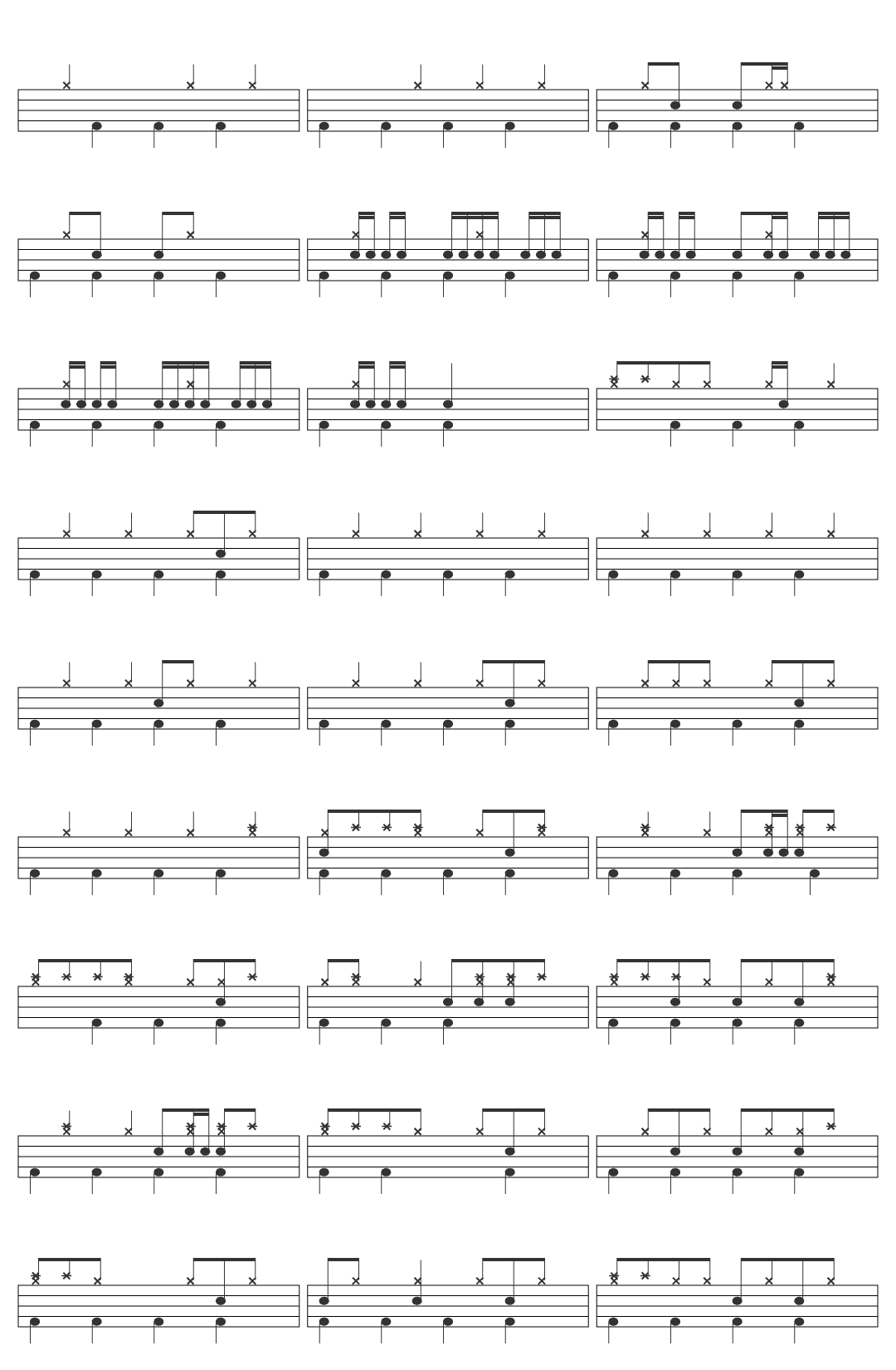 YungFrenchFry jellyfish jam drum sheet