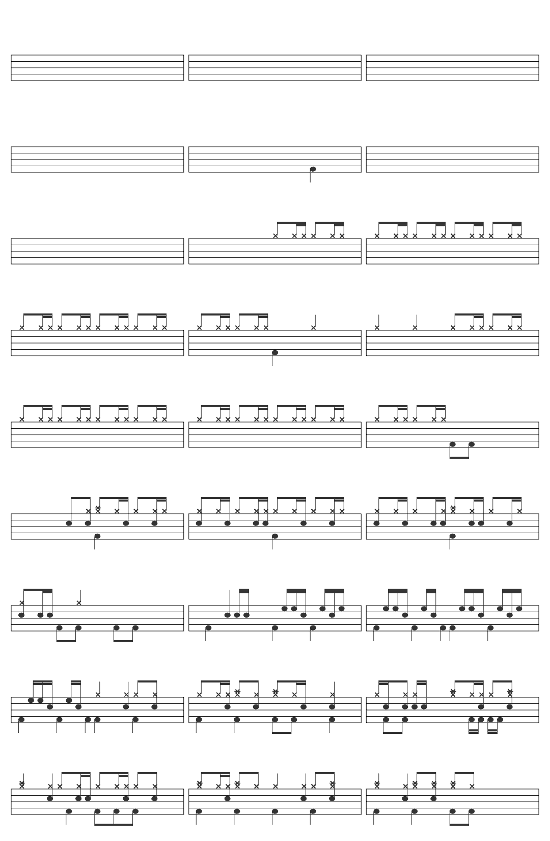 Taz Network Luis Fonsi, Demi Lovato ‒ Echame La Culpa drum sheet