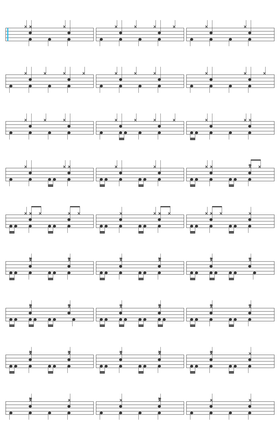 Gloom Искать Тебя (Wirski 1991 Mix) drum sheet