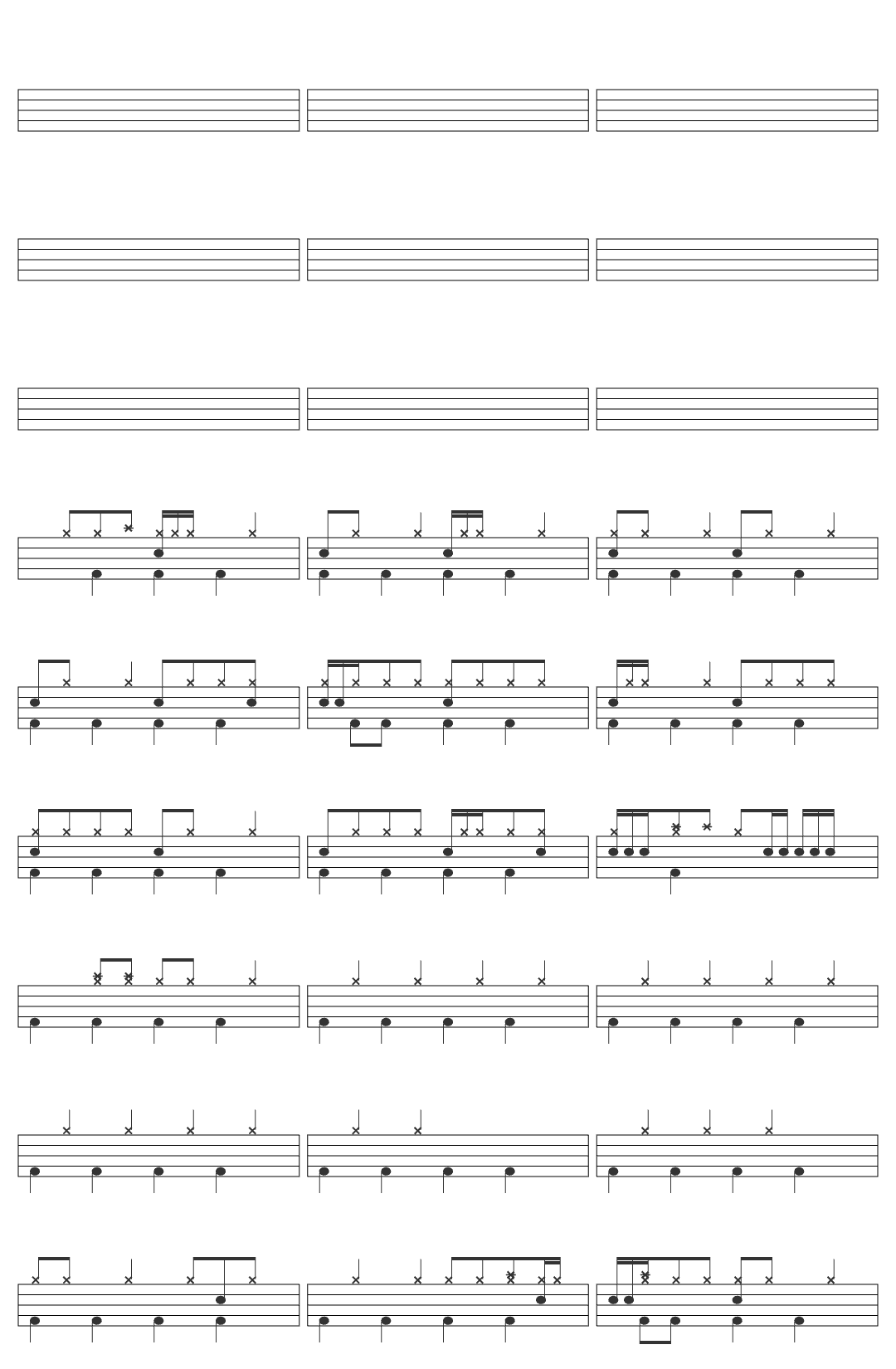 Boy Harsher Lust (Remastered - Official Audio) drum sheet