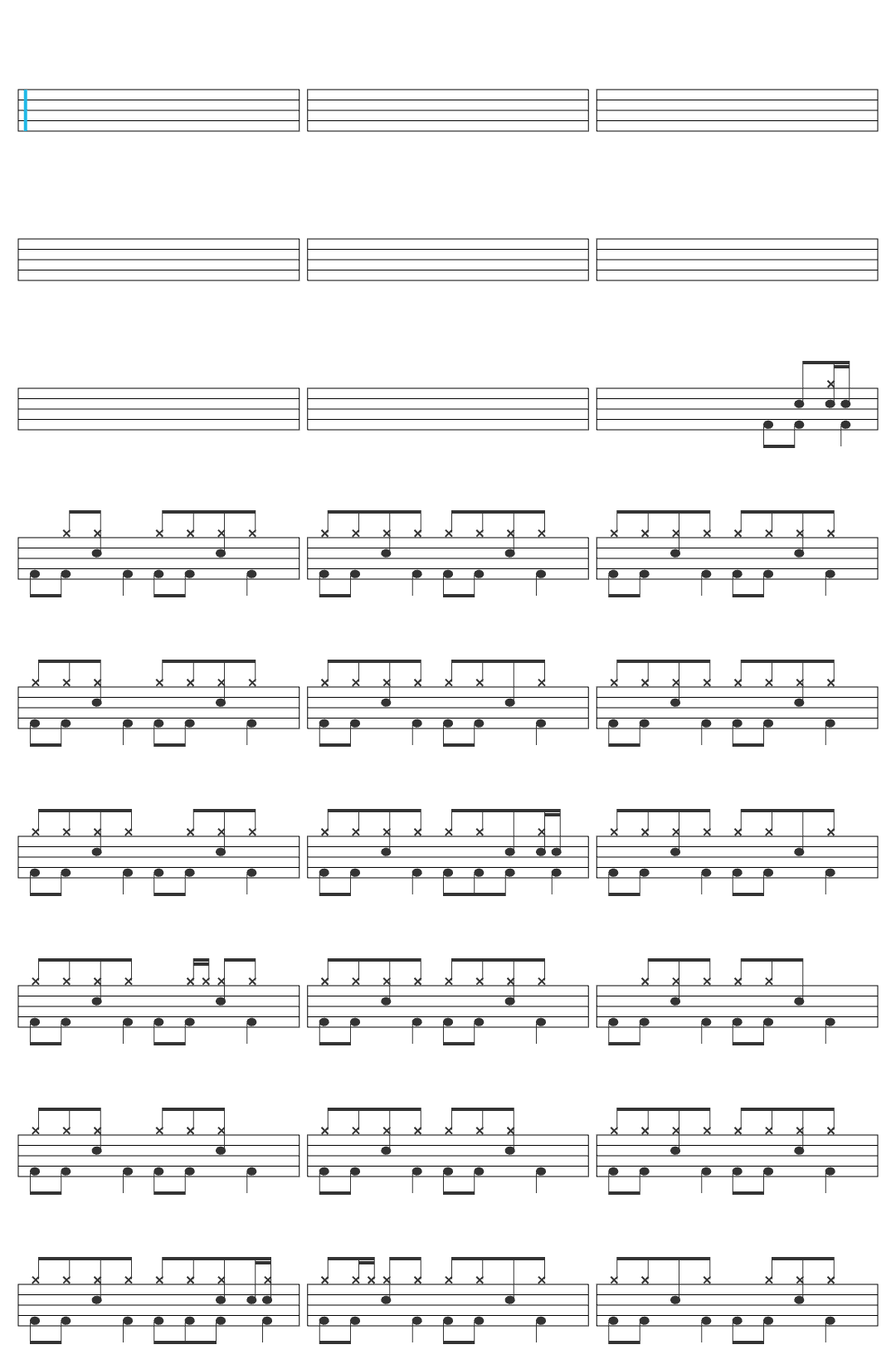 Kid Ballistic Nights-v9 drum sheet