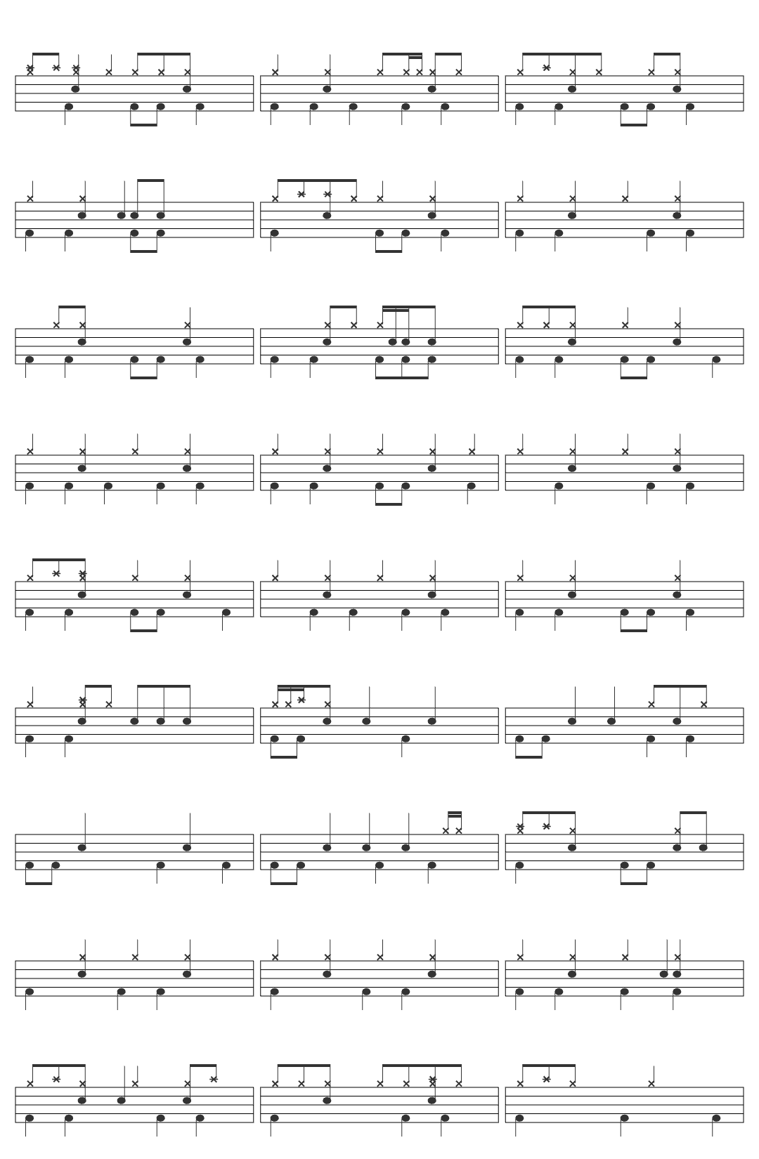 Kazuko Matsumura Kaettekoiyo drum sheet