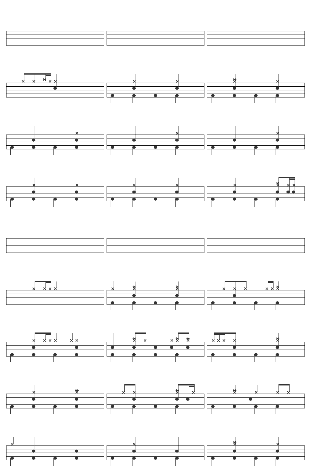 Lemonade ENHYPEN Moonstruck Easy Lyrics drum sheet