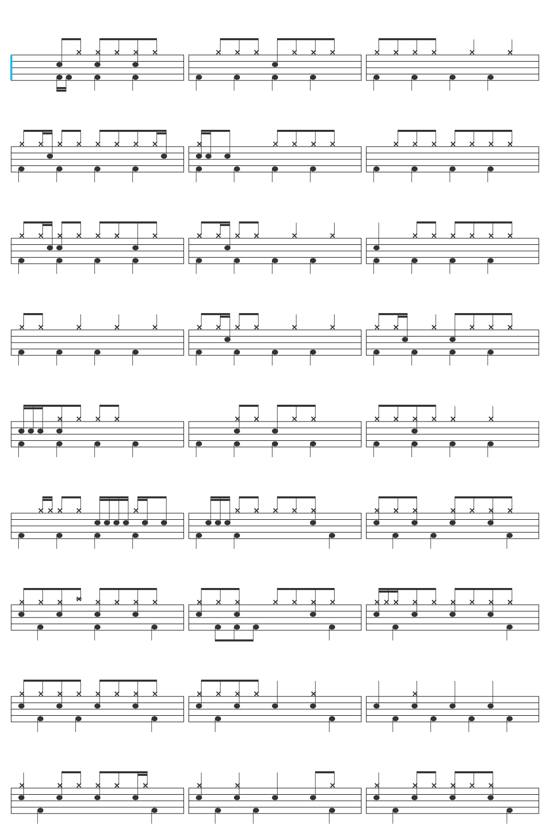 Hangman s Chair To Know The Night drum sheet