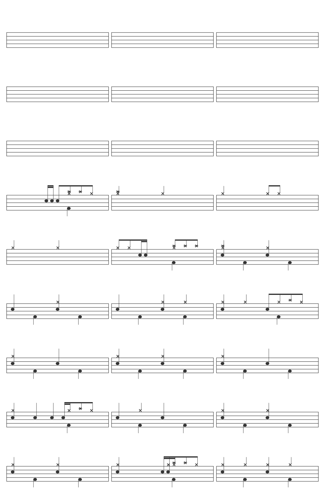 Ghost Ghost - Lachryma (Official Music Video) drum sheet