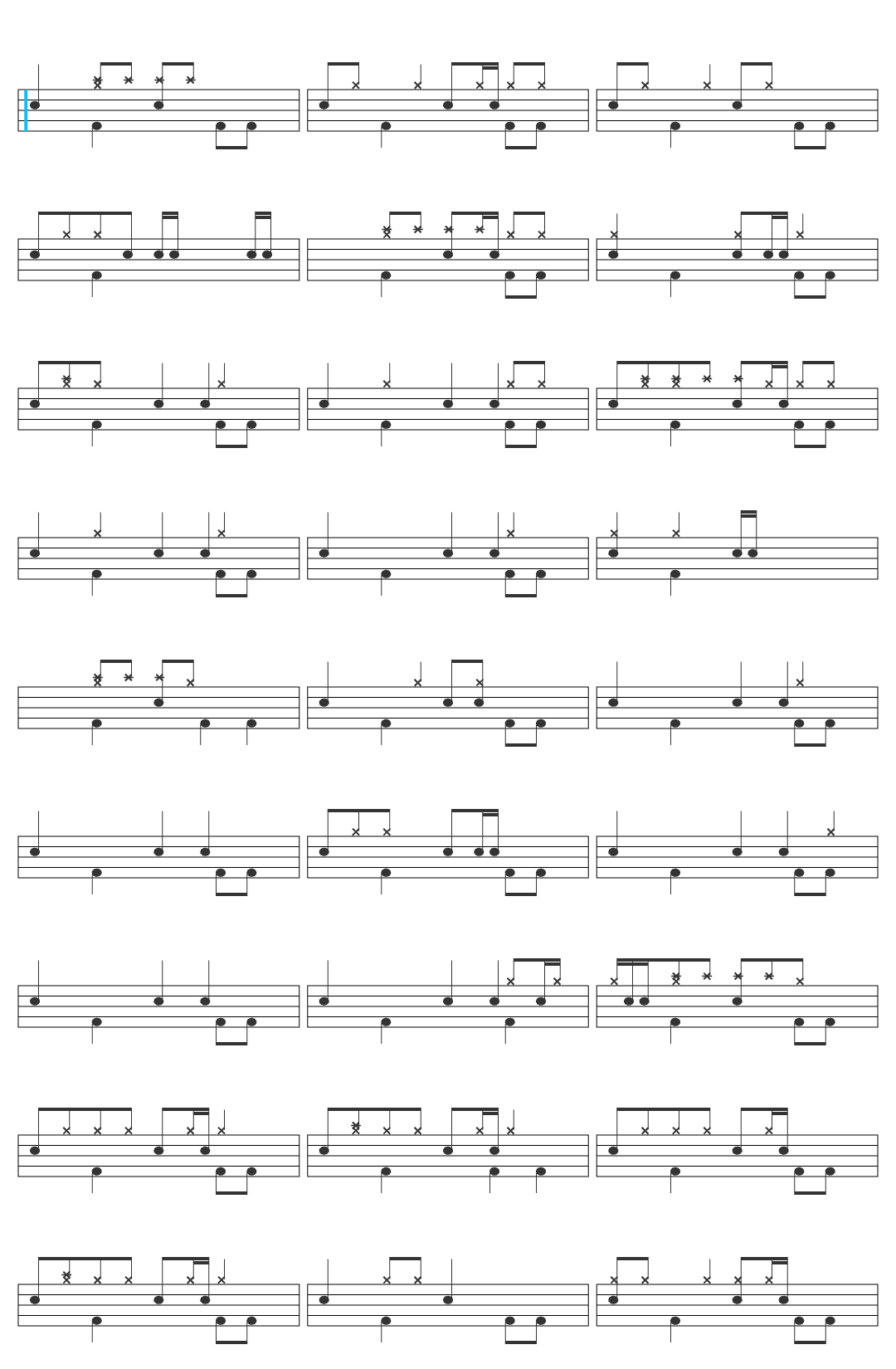 King Gizzard The Lizard Wizard Silent Spirit drum sheet