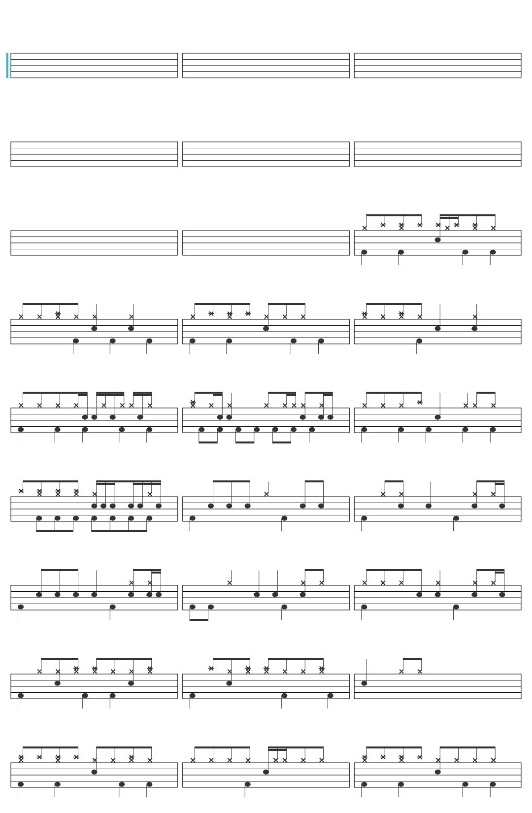 While She Sleeps DOPESICK (Feat. STONE) drum sheet