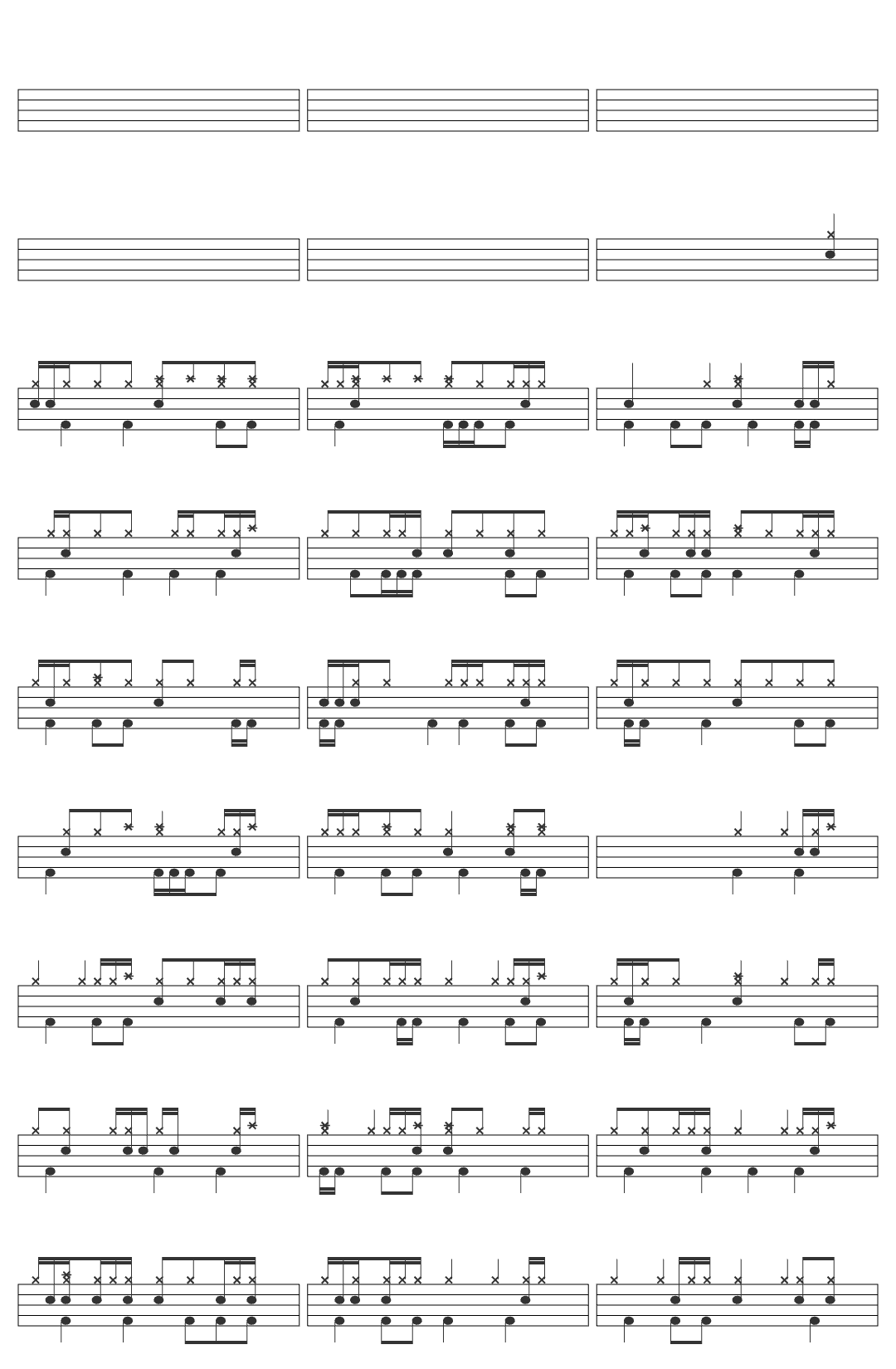 Lacuna Coil LACUNA COIL - Swamped XX (OFFICIAL VIDEO) drum sheet